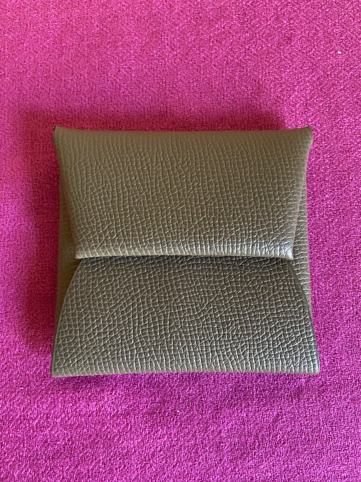 Hermès Bastia Étoupe Change Coin Purse