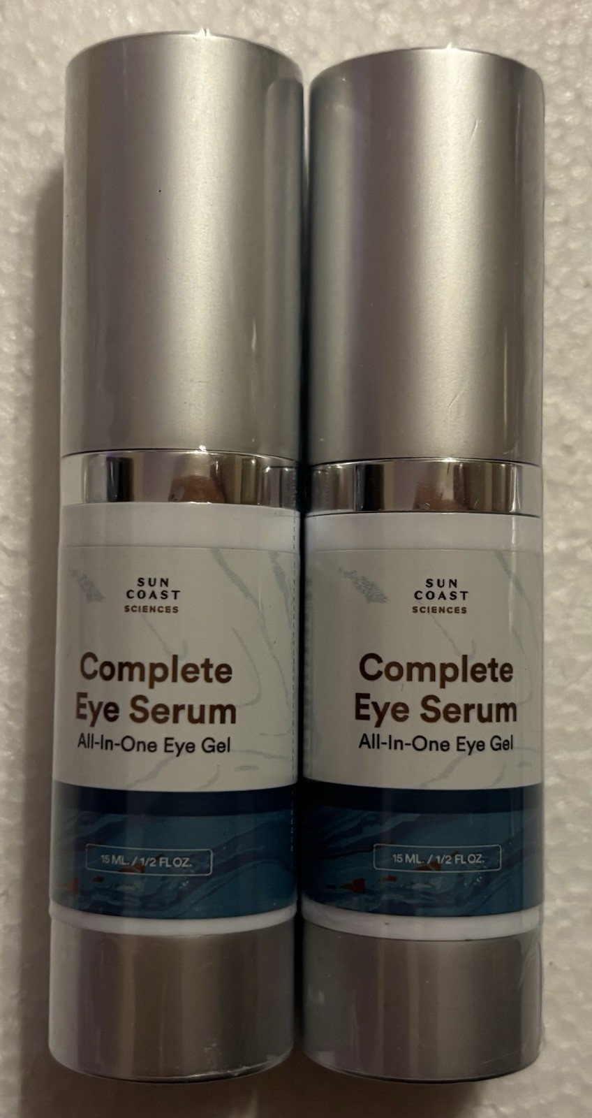 Lot of 2 SUN COAST Complete Eye Serum All-In-One Eye Gel 1/2 fl oz EXP: 06/2026