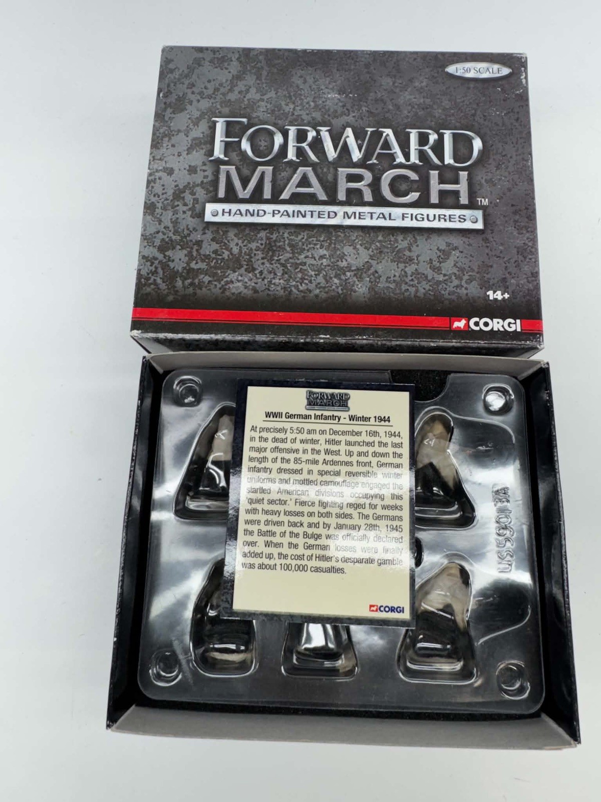 Corgi US59013 WWII Forward March German Infantry Winter Cloths Diecast 1:50. Corgi US59013 WWII Forward March German Infantry Winter Cloths Diecast 1:50.