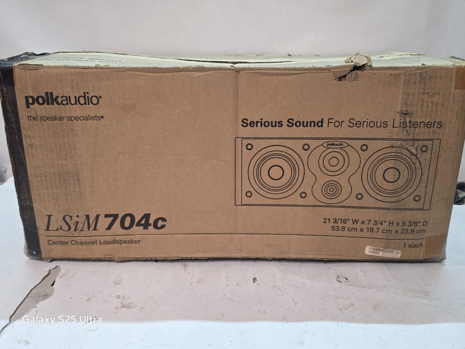 Polk Audio LSI M704C  Center Channel Speaker -Open Box (F1A1)