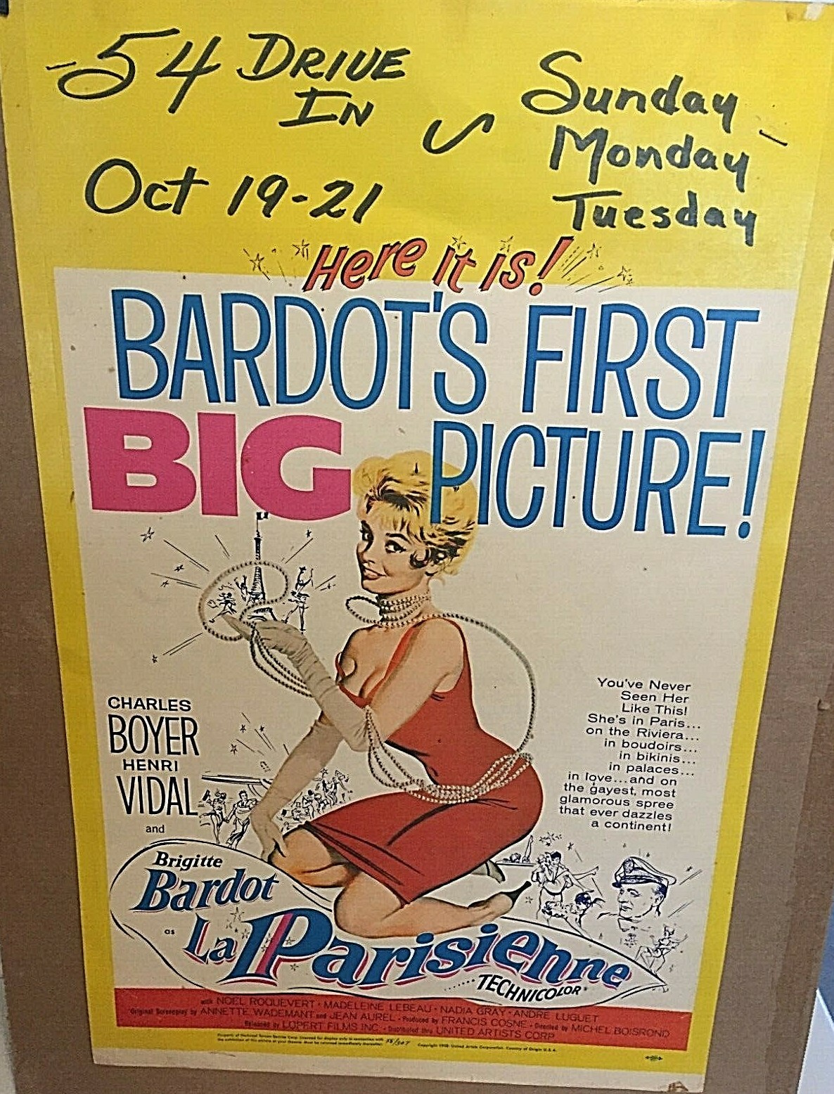 BRIGITTE BARDOT RARE ORIG. 1958 \