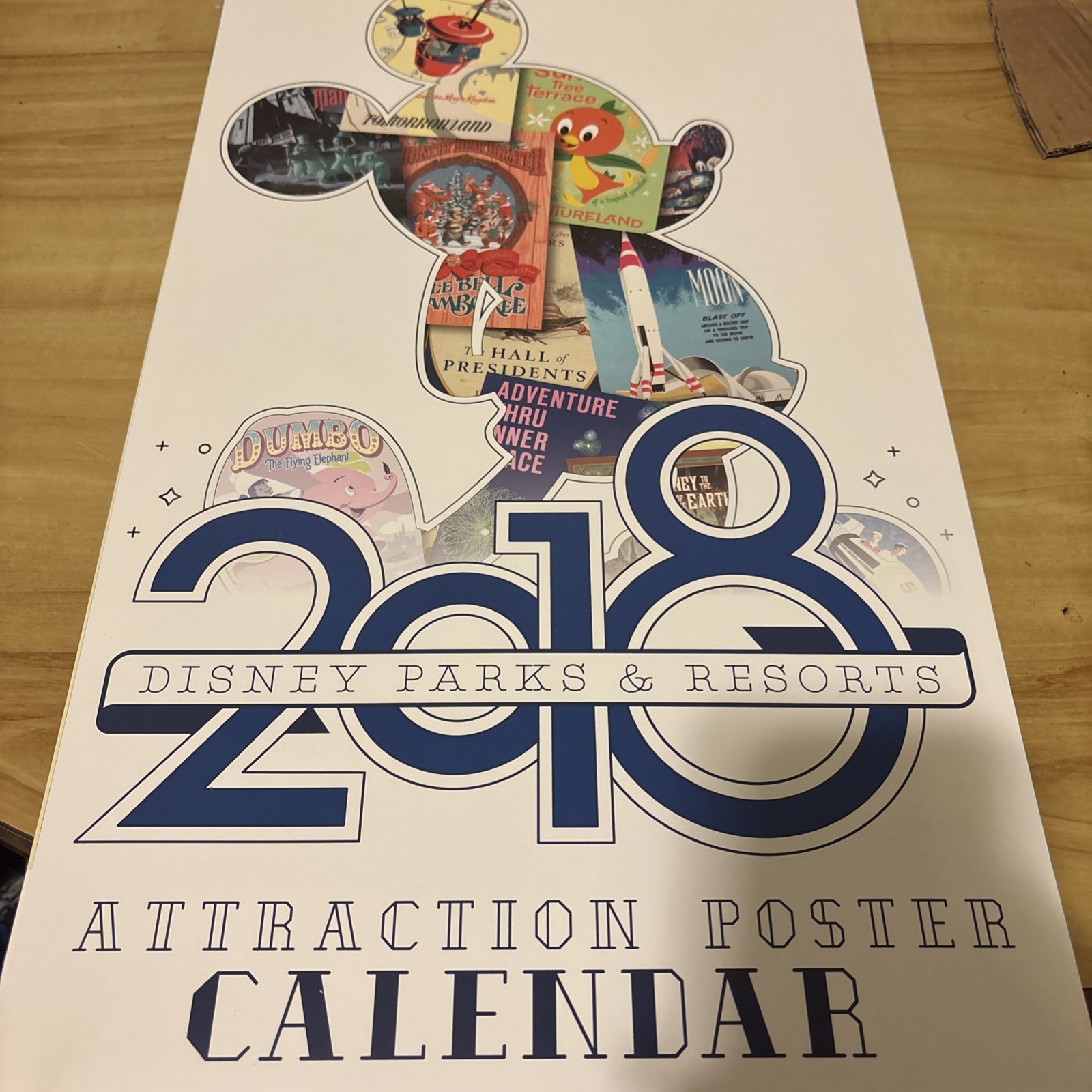 2018 Disney Parks Attraction Poster Calendar 2018 Disney Parks Attraction Poster Calendar