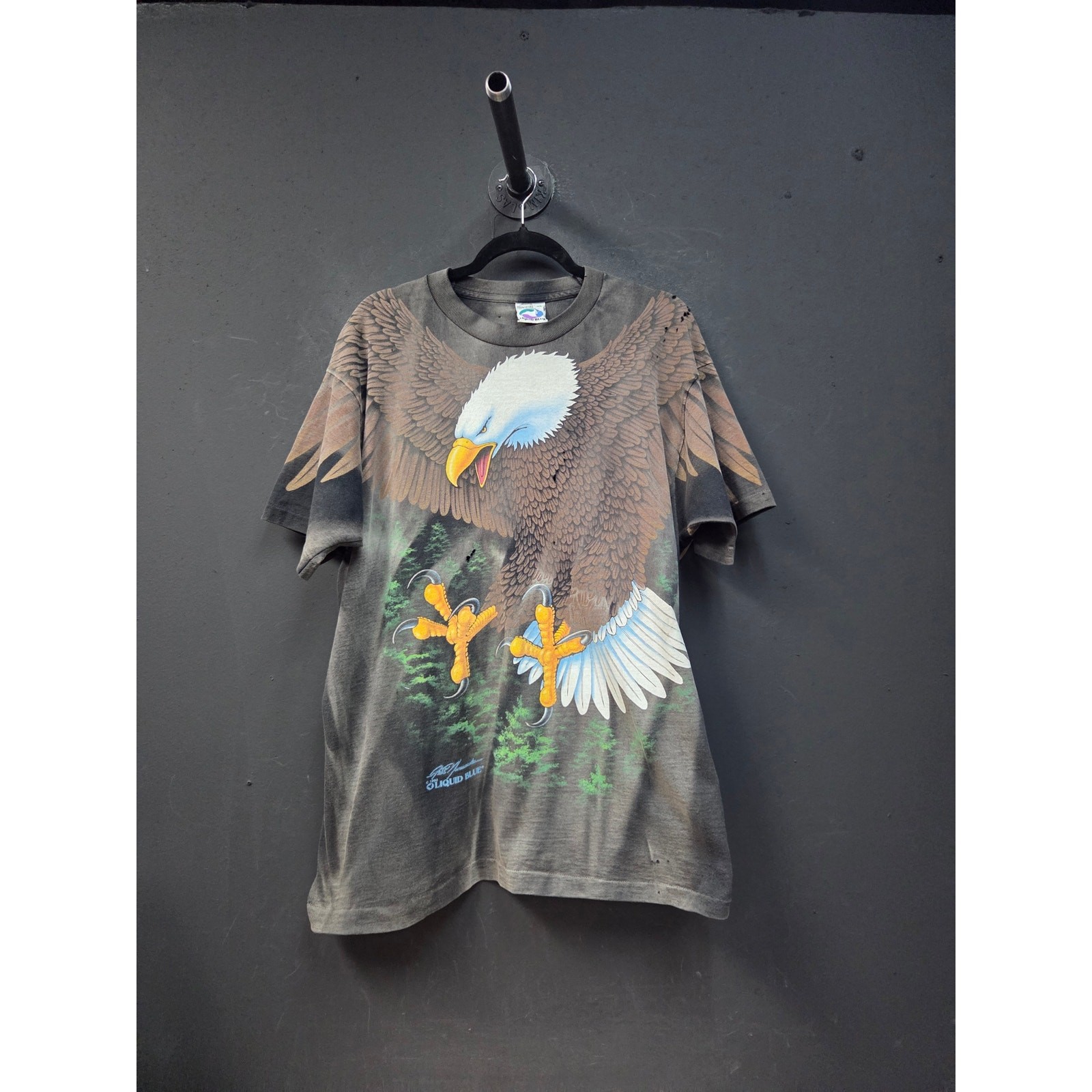 Vintage 1990s Liquid Blue Eagle All Over Print Grail Tee Size XL Vintage 1990s Liquid Blue Eagle All Over Print Grail Tee Size XL