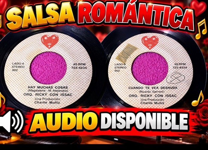 VERY RARE -ORQUESTA DE RICKY CON ISSAC-CUANDO TE VEA DESNUDA(1989) PDC -45RPM