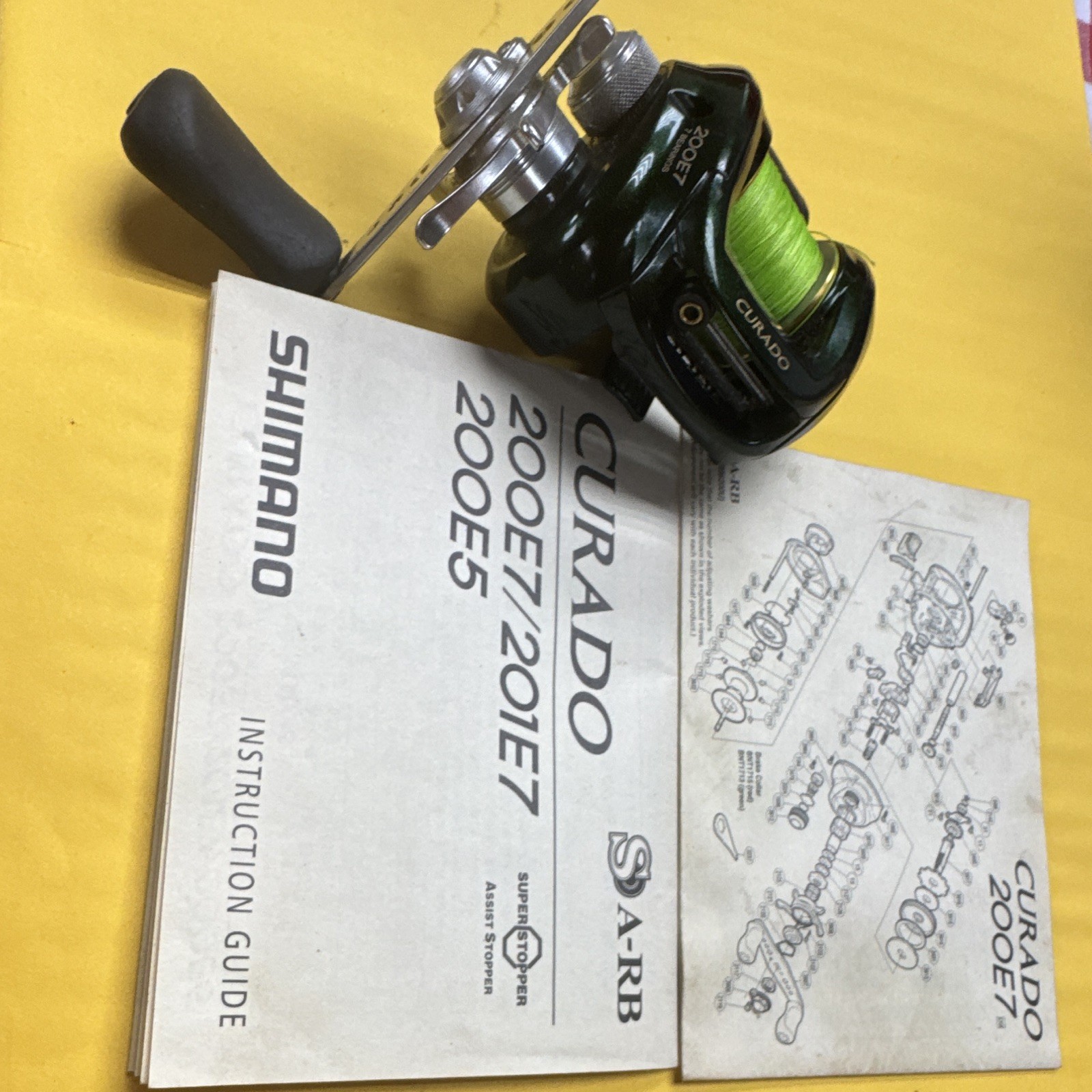 Shimano Curado 200E7 Casting Reel Rt. hand Ret.Green - Papers No Box