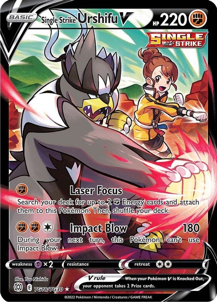 2022 PKM SWSH09:TG Single Strike Urshifu V (#TG18/TG30, Holofoil, UR, Near Mint) 2022 PKM SWSH09:TG Single Strike Urshifu V (#TG18/TG30, Holofoil, UR, Near Mint)