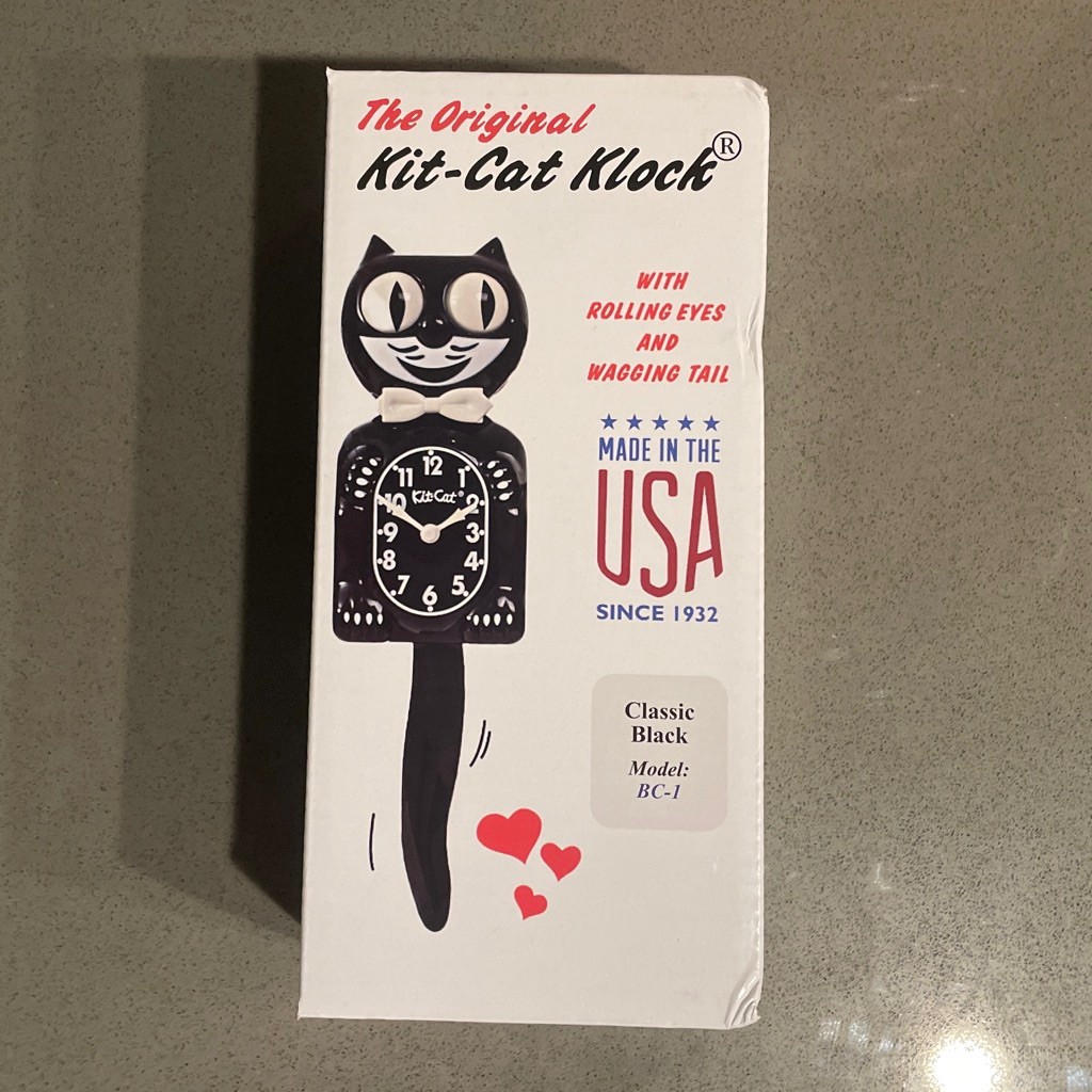 NIB Kit-Cat Klock Gentlemen The Original (Classic Black) Iconic Retro Cat Clock NIB Kit-Cat Klock Gentlemen The Original (Classic Black) Iconic Retro Cat Clock