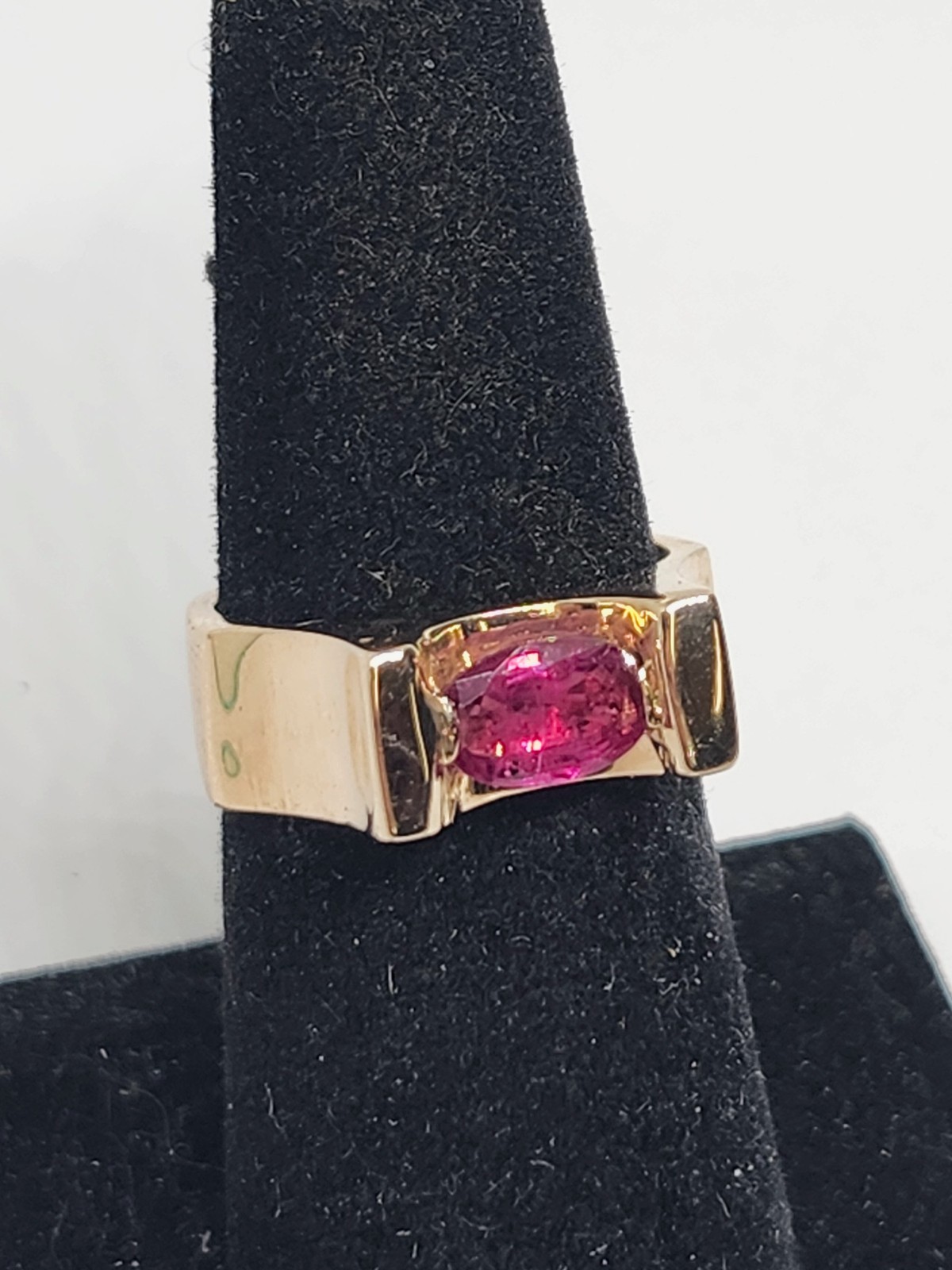 1CT Natural Burmese Ruby 14K Gold Ring Custom 2-Prong Sz 6 $5500