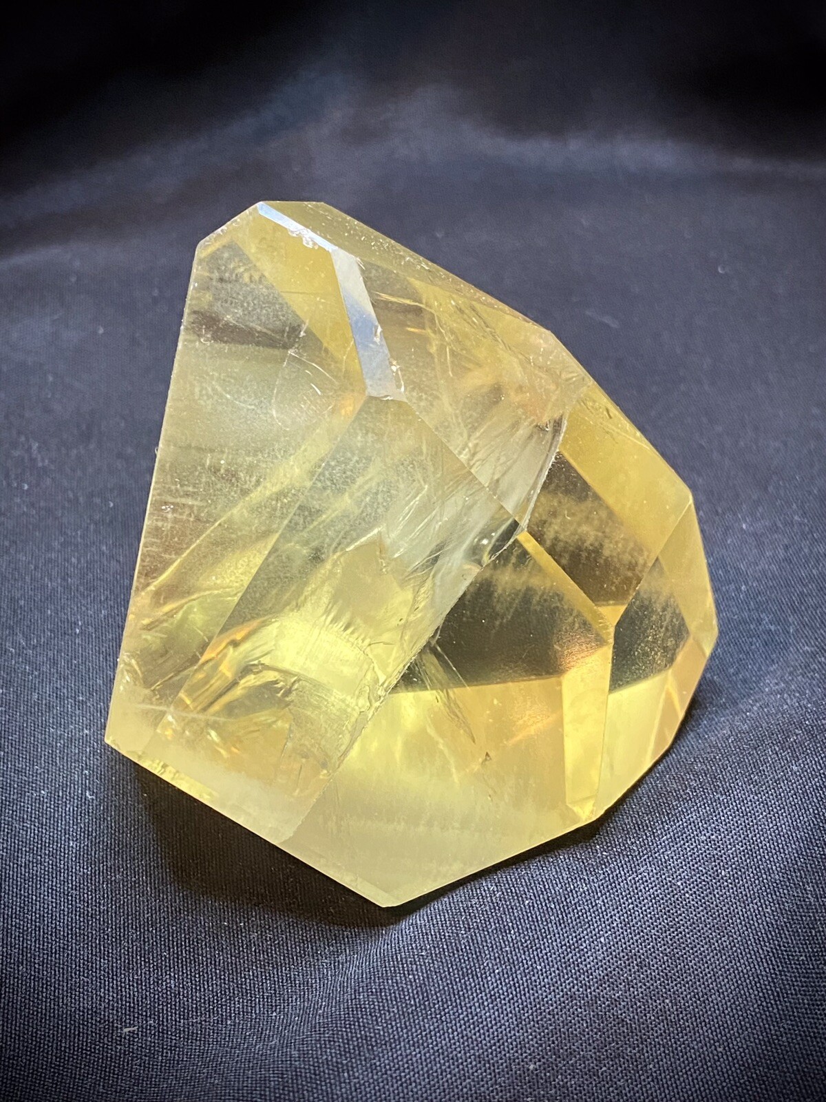 Large Citrine Faceted Freeform 215 Grams