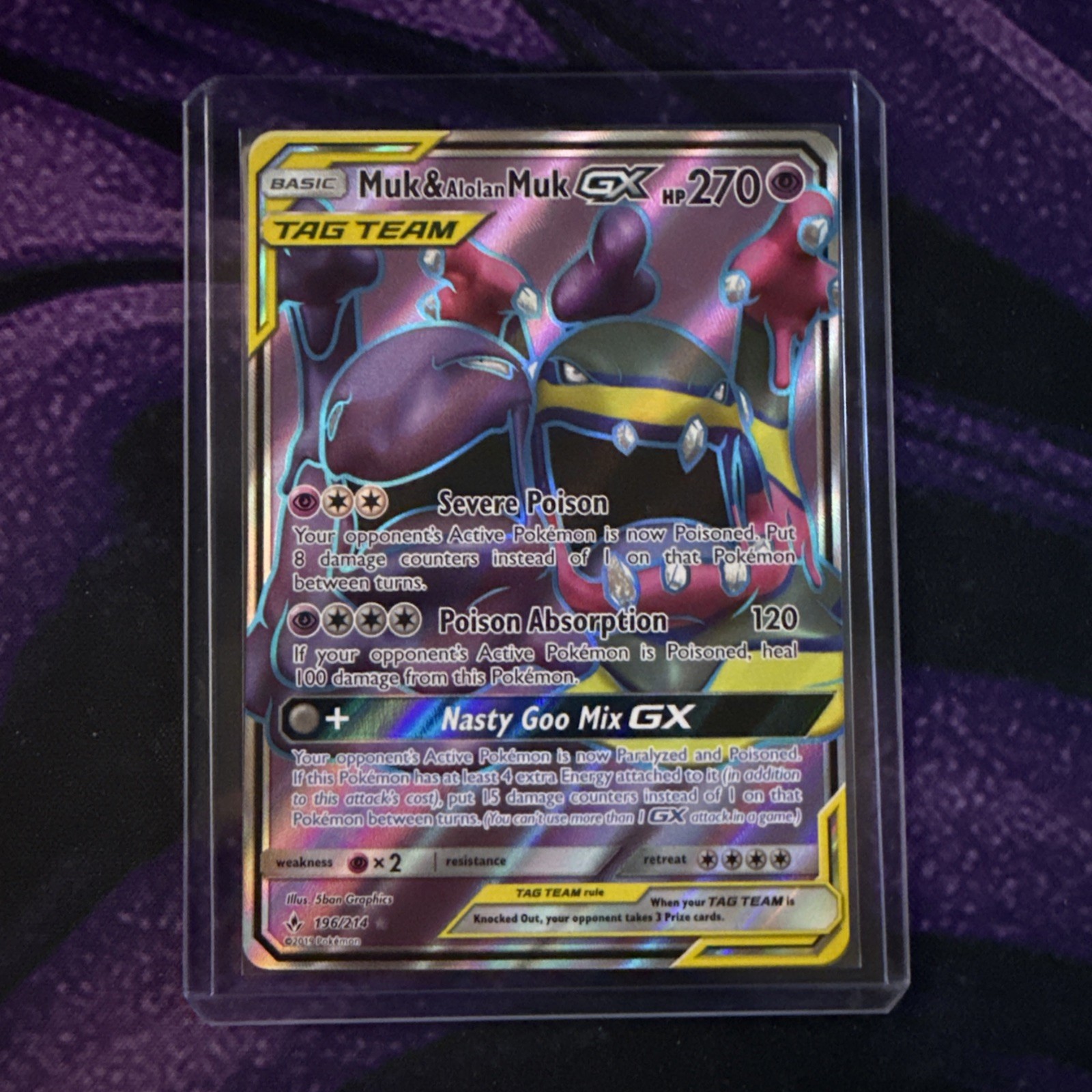 The Pokémon Company Pokémon TCG Muk & Alolan Muk GX TAG TEAM Full Art Holo
