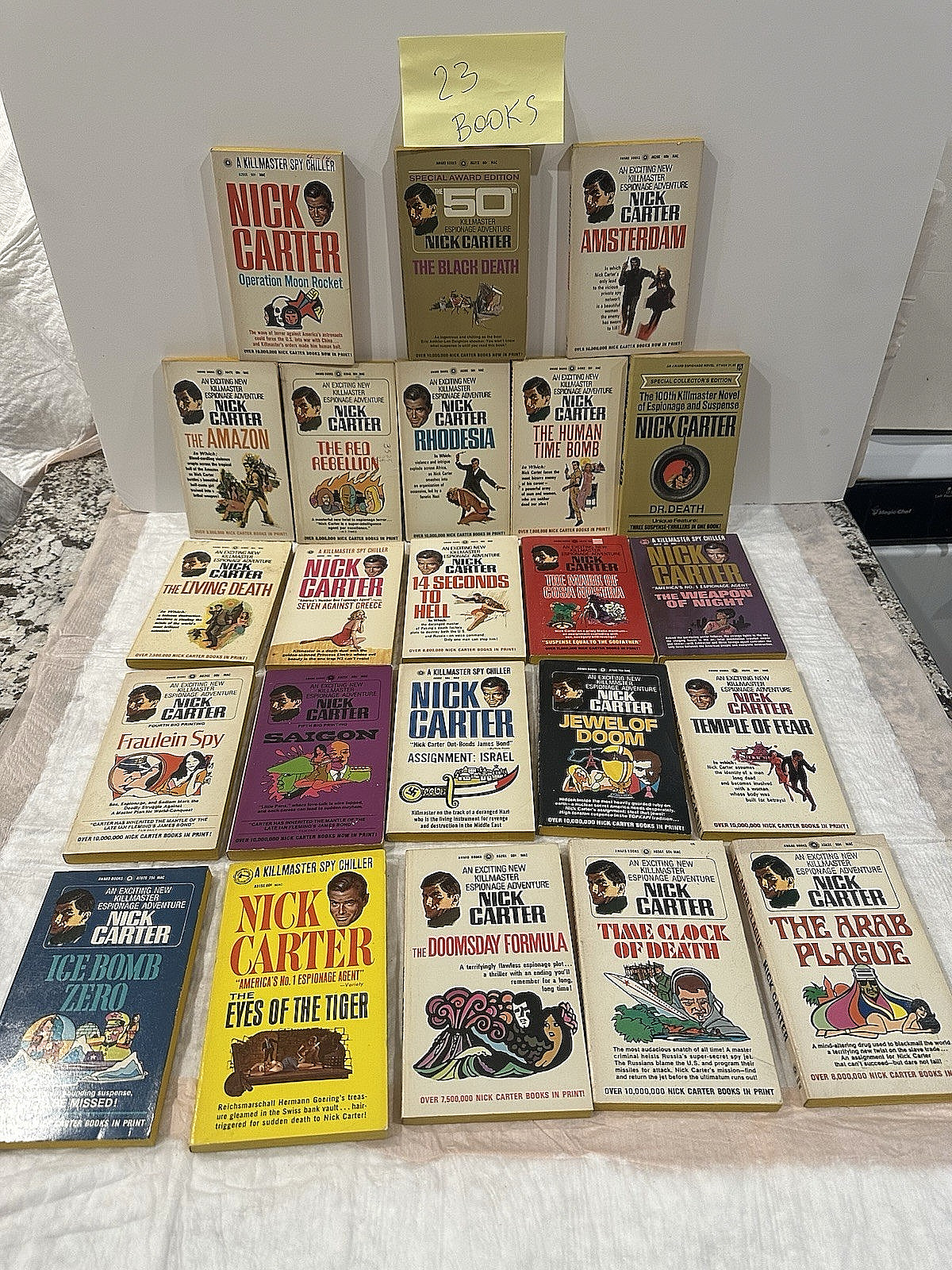LOT 26 NICK CARTER Killmaster Series  VINTAGE 60's - 80's NOVELS PAPERBACK BOOKS