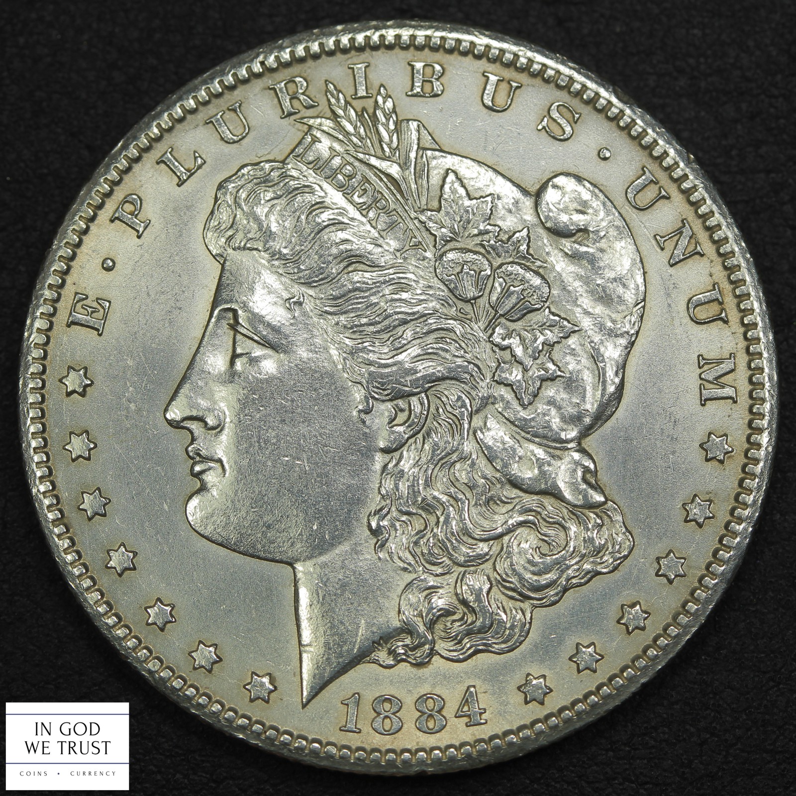 1884 CC Carson City Morgan Silver Dollar $1 (MS UNC) - Cleaned 1884 CC Carson City Morgan Silver Dollar $1 (MS UNC) - Cleaned