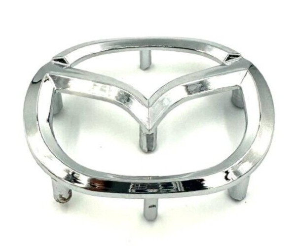 Steering Wheel Emblem 7 Pin Chrome 57MM for MAZDA 2 3 6 CX5 CX30 CX50 CX90