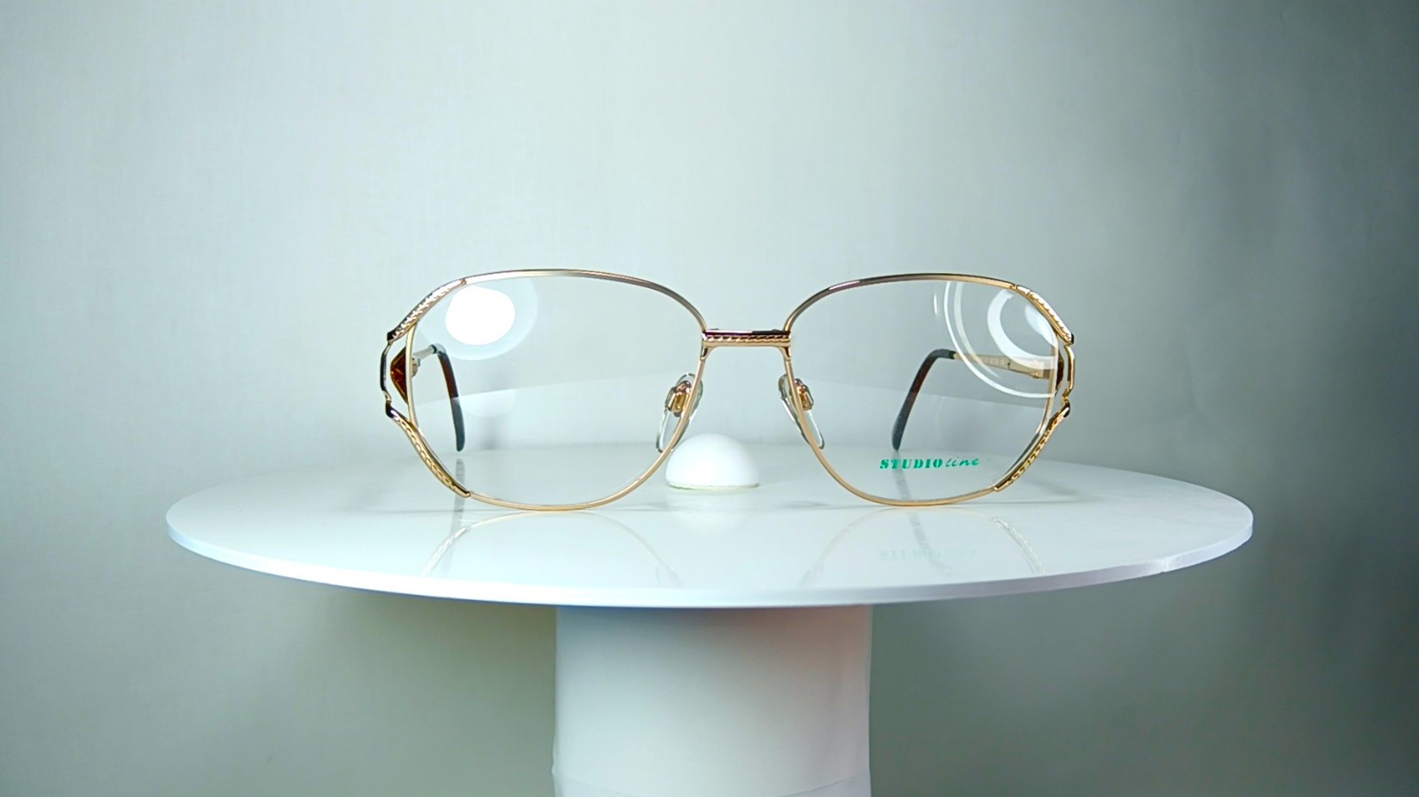 Eyeglasses STUDIO LINE Gold plated hexagonal frames New Old Stock 