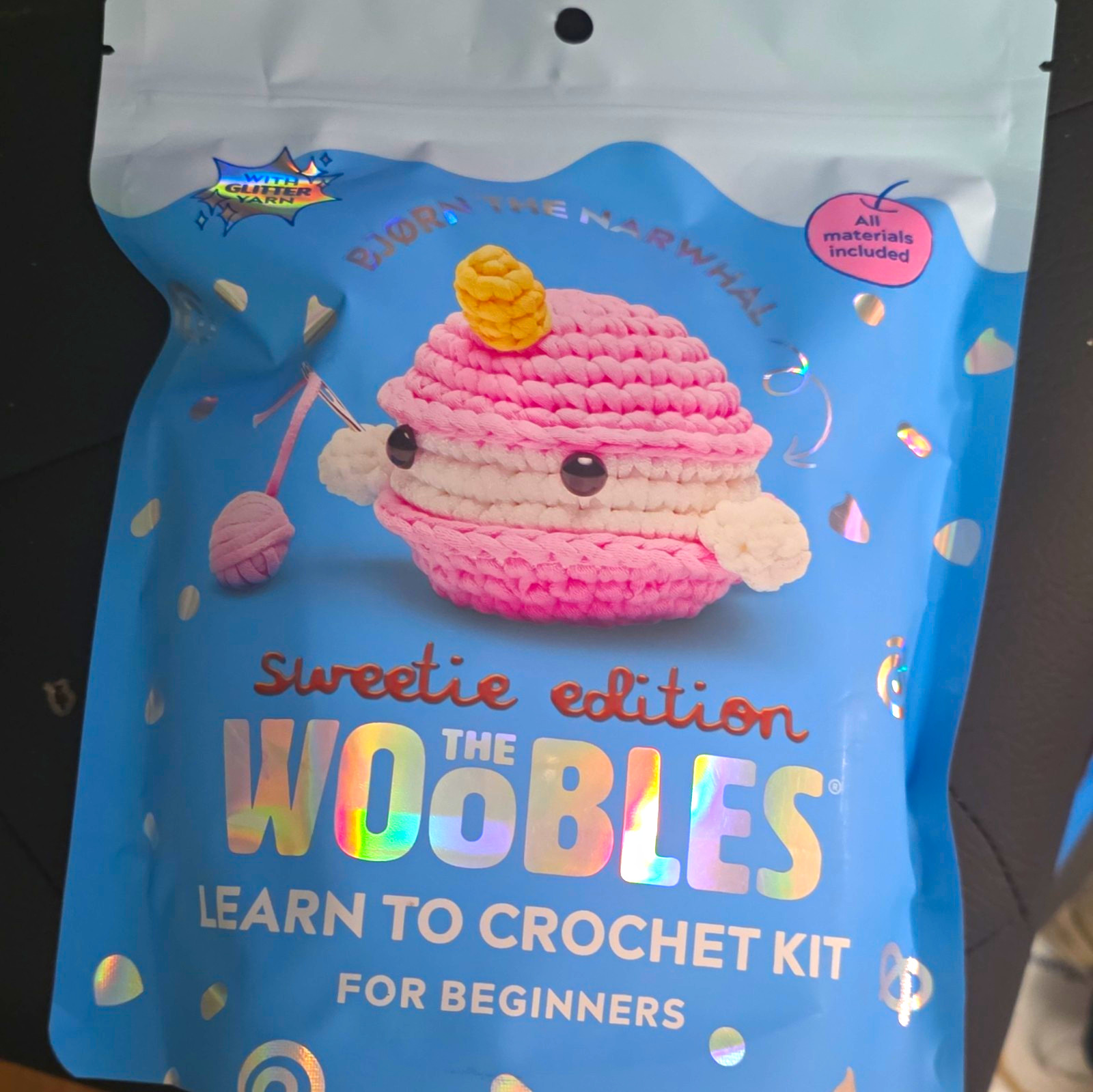The Woobles: Sweetie Edition Bjorn the Narwhal Learn to Crochet Kit