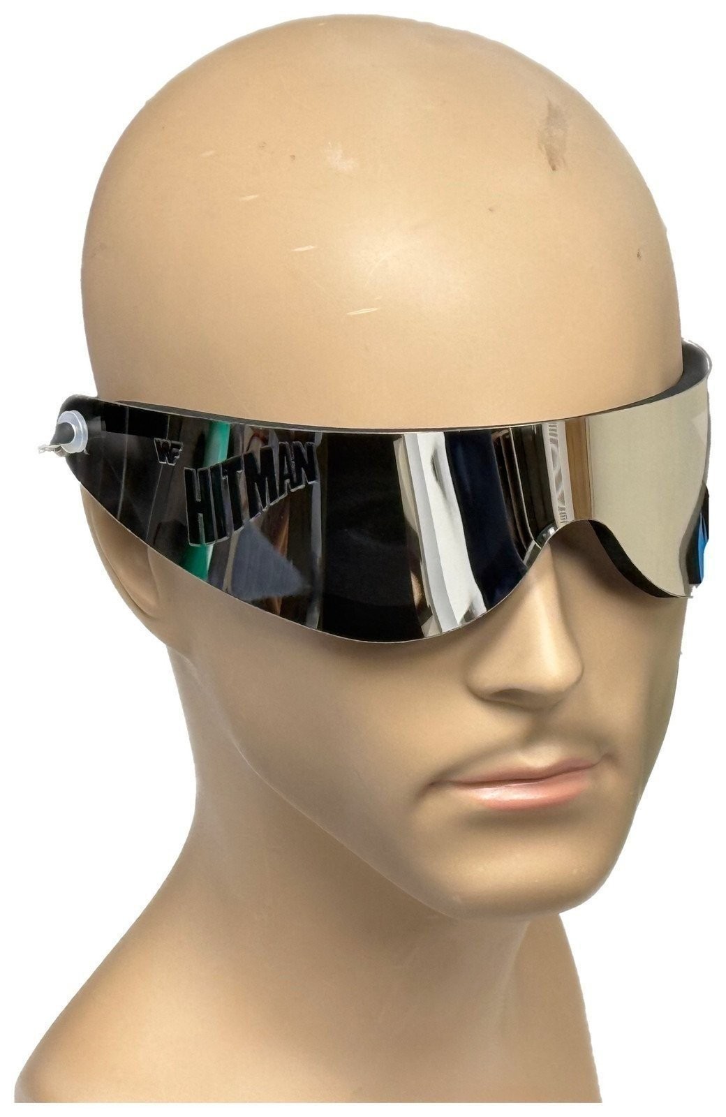 Hitman WWF Logo Silver Bret Hart Wrap Around Shades Sunglasses