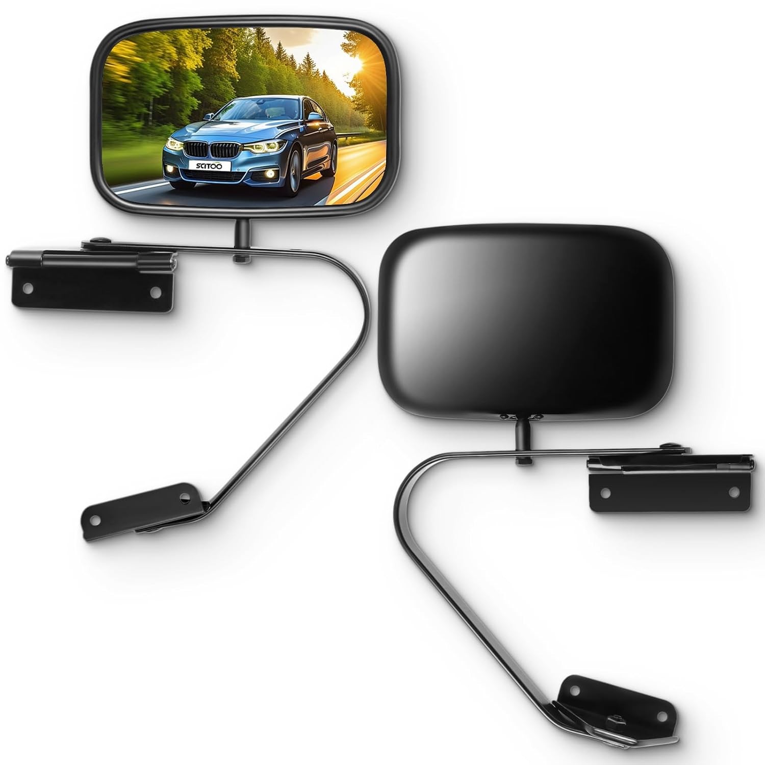 Side View Mirrors 1980-1996 Ford F-150 F-250 F-350 Truck Pair Replacement