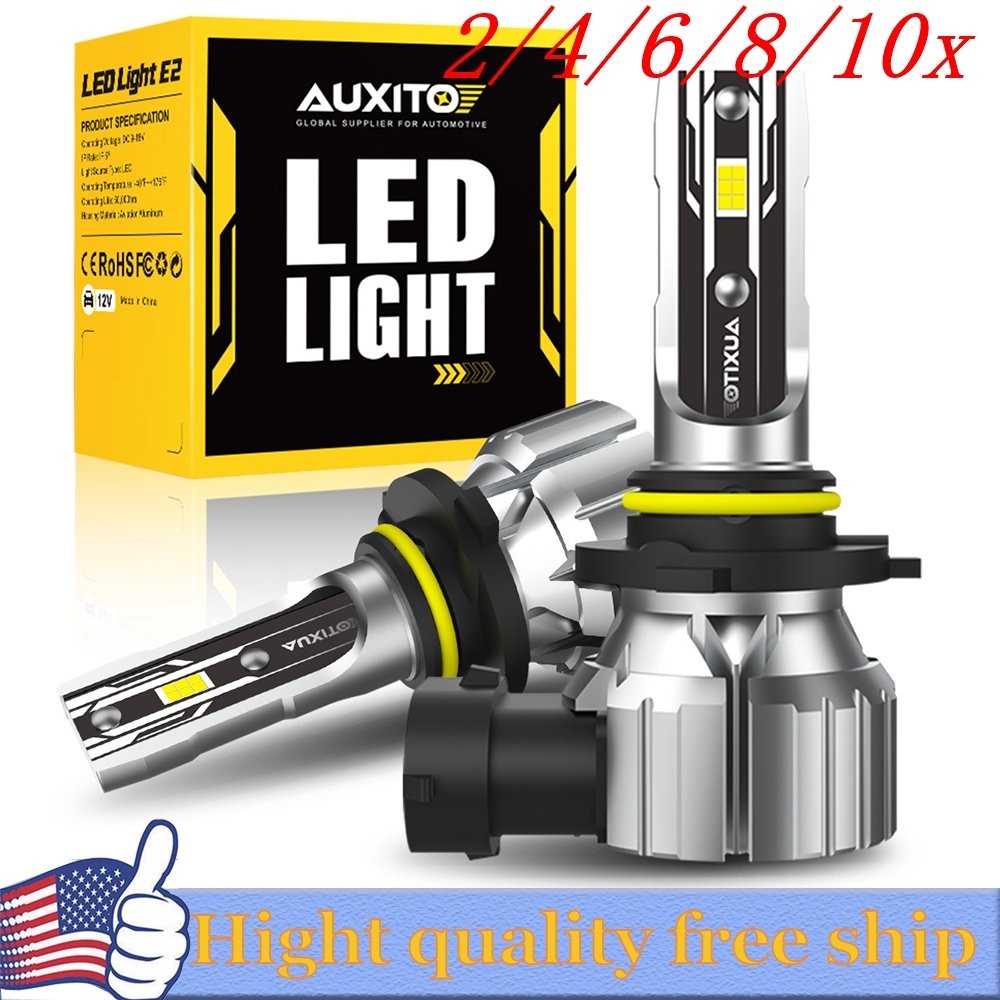 2/4X 9005+HB3 LED Headlight Combo High Low Beam bulb Kit Super White Bright Lamp