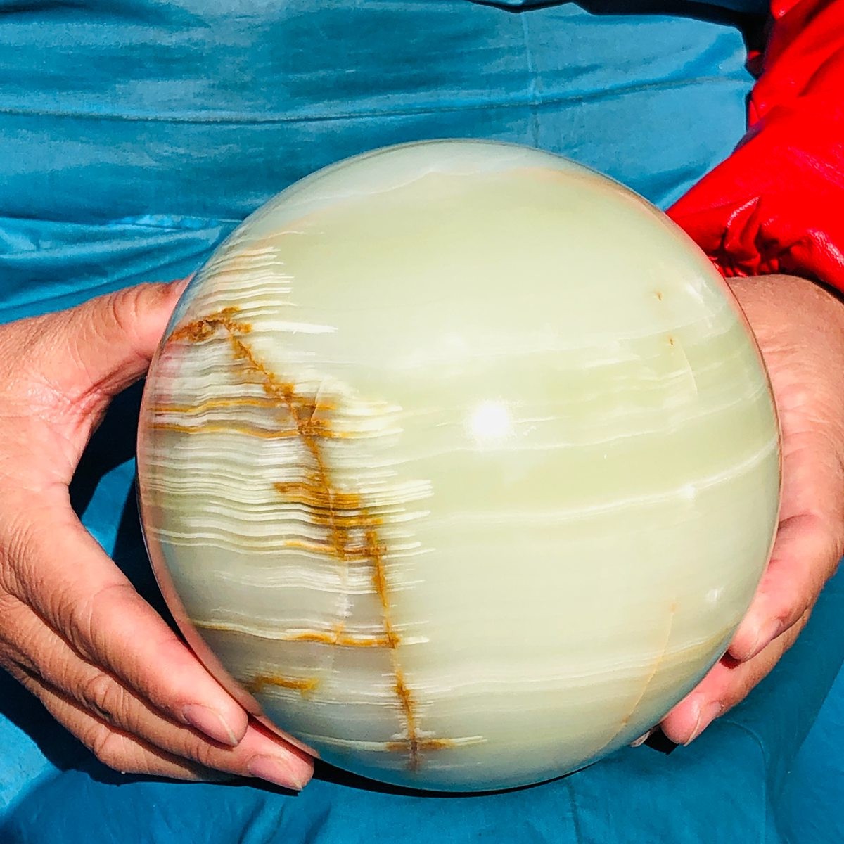 9.17LB Natural Afghanite sphere quartz crystal polished ball healing decor gift