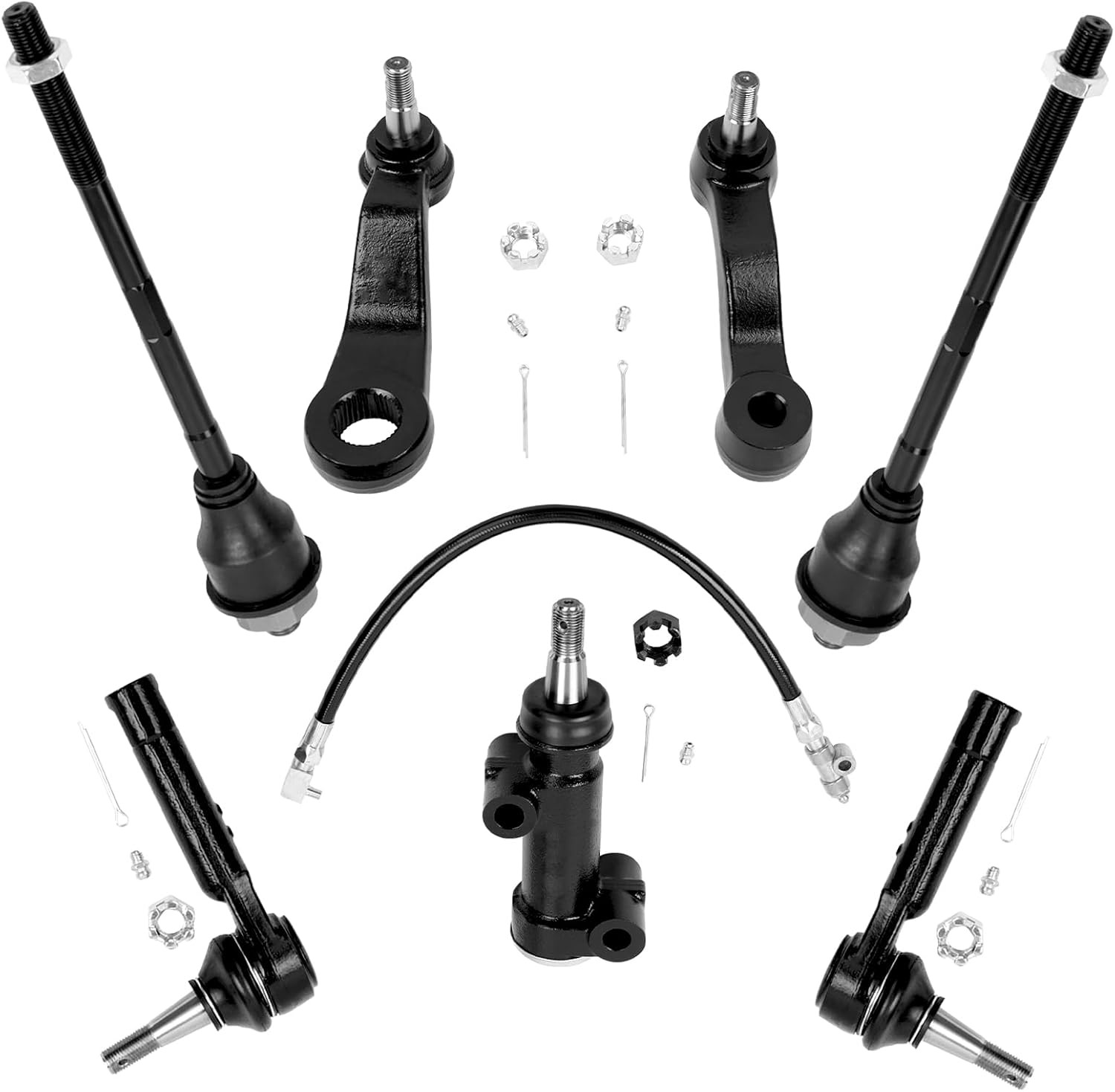 7pc Front Inner Outer Tierod Pitman Idler Arm Replacment for Silverado Sierra... 7pc Front Inner Outer Tierod Pitman Idler Arm Replacment for Silverado Sierra...