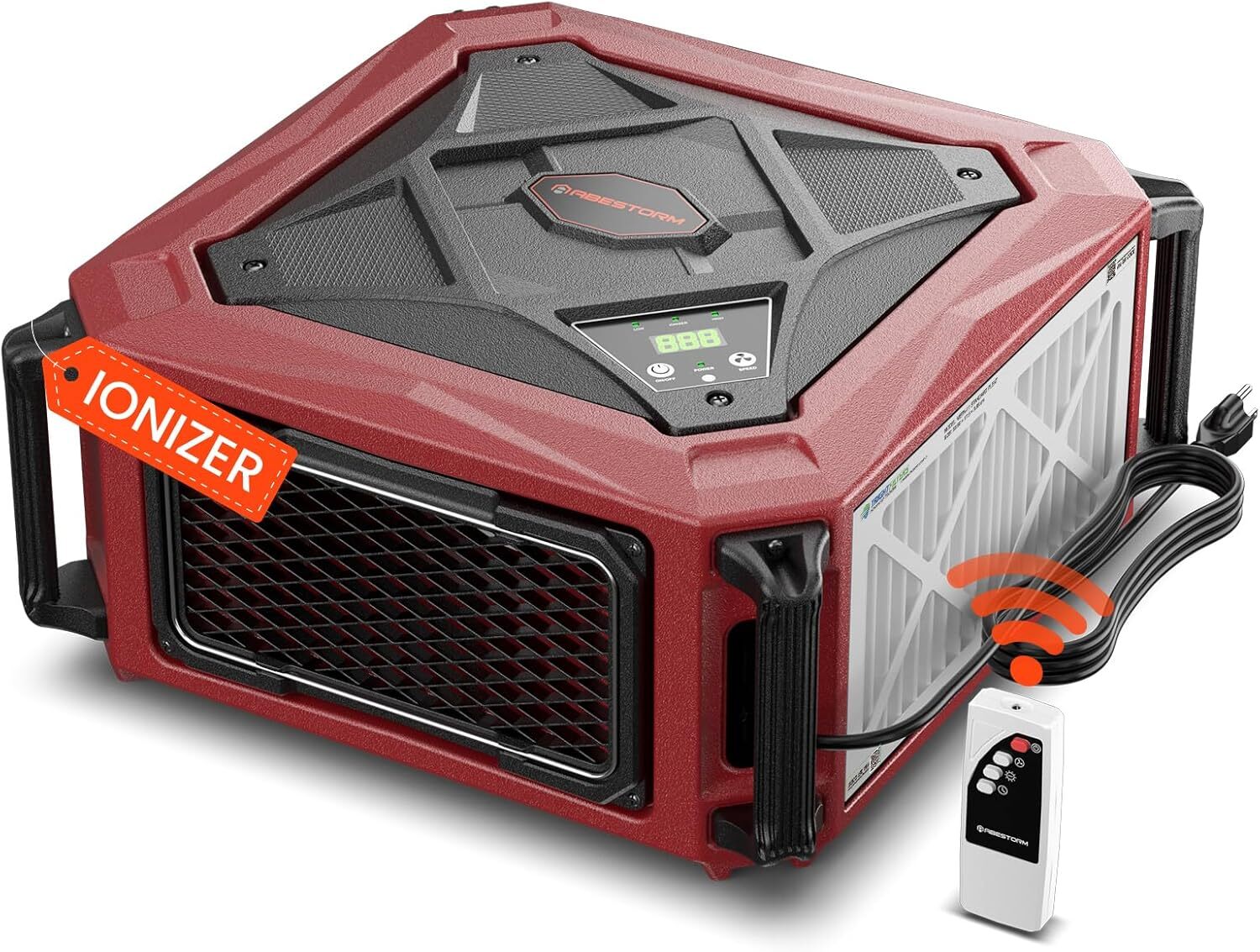 Abestorm 270° Air Filtration System Built-in Ionizer 1080 CFM Dust Collector Abestorm 270° Air Filtration System Built-in Ionizer 1080 CFM Dust Collector