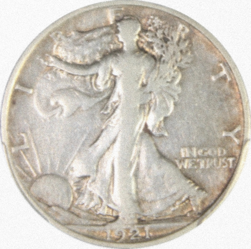 1921-S Walking Liberty Half Dol. As shown in the figure - Very Fine Condition