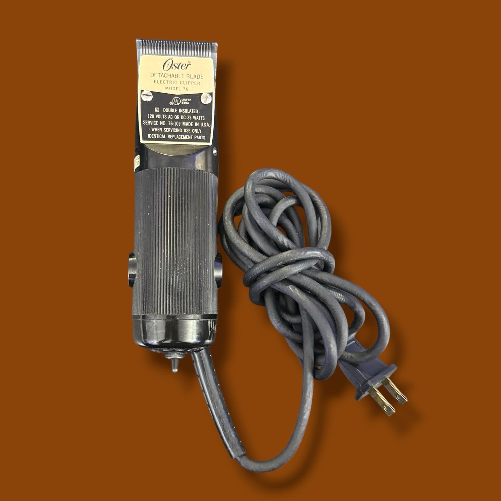 VTG OSTER MODEL 76 DETACHABLE BLADE ELECTRIC CLIPPER WITH (000) BLADE ONLY