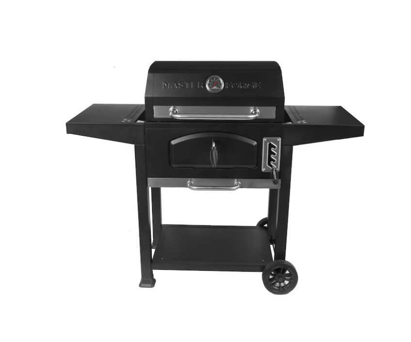 Master Forge Large 578-Sq.In. 24-in W Black Cart Charcoal Grill