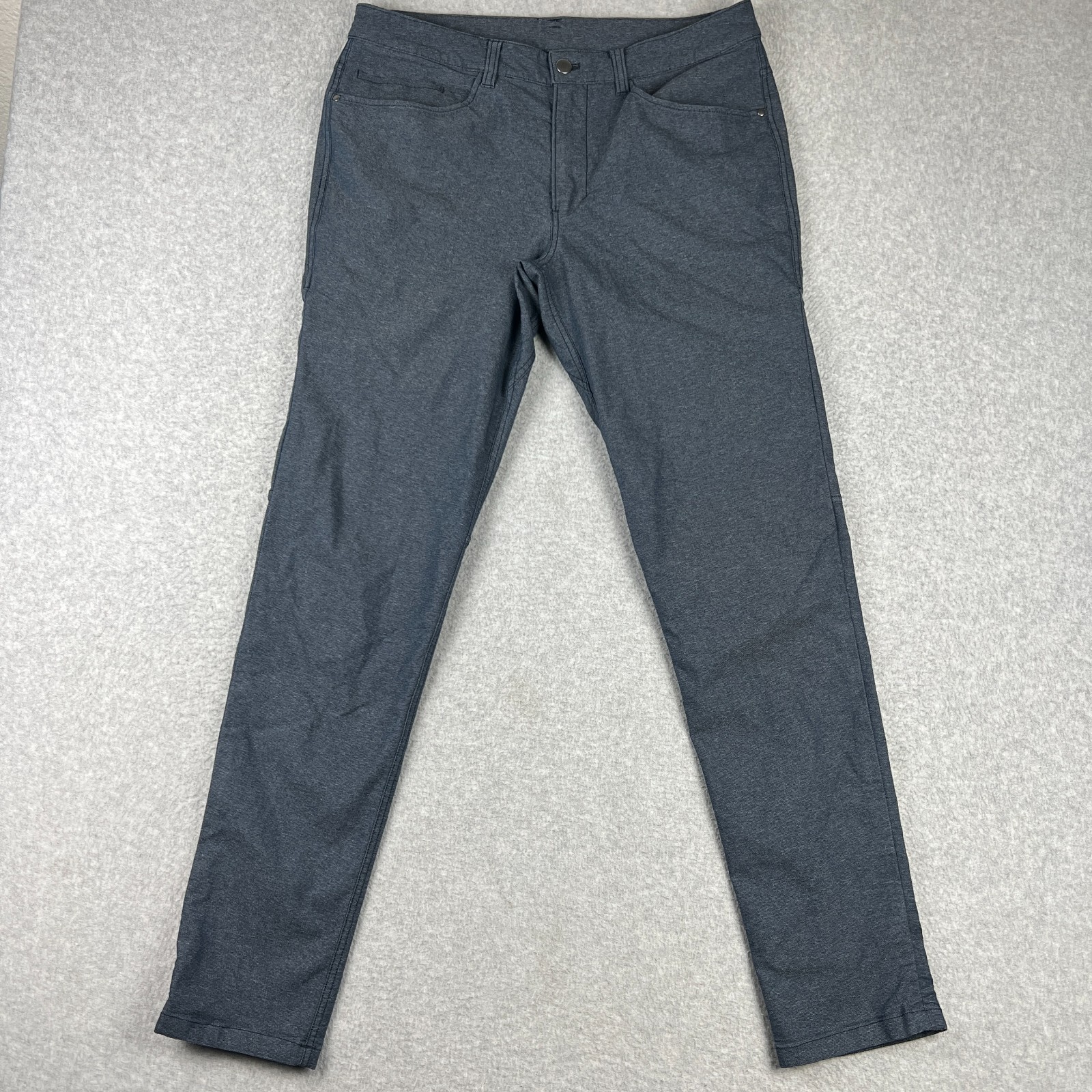 Lululemon ABC Tech Canvas Pants Slim Fit Stretch 33x32 Mens Blue M5609S