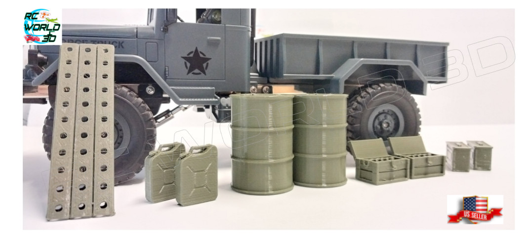 1:16 SCALE MILITARY RC TRUCK ACCESSORIE PACK 4X4/6x6 WPL FAYEE Similar 3D PLA