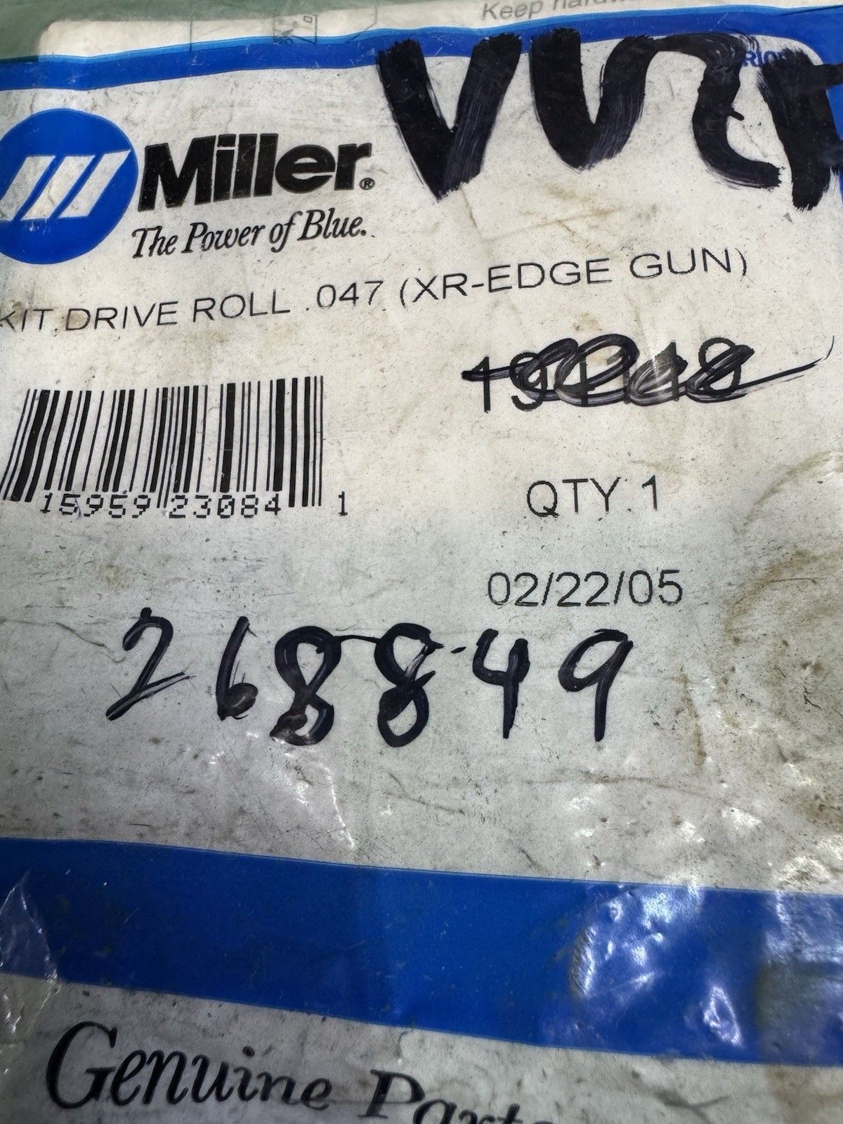 268849 Drive Roll Kit .047 For XR Edge Gun NEW  Miller Feeder Parts