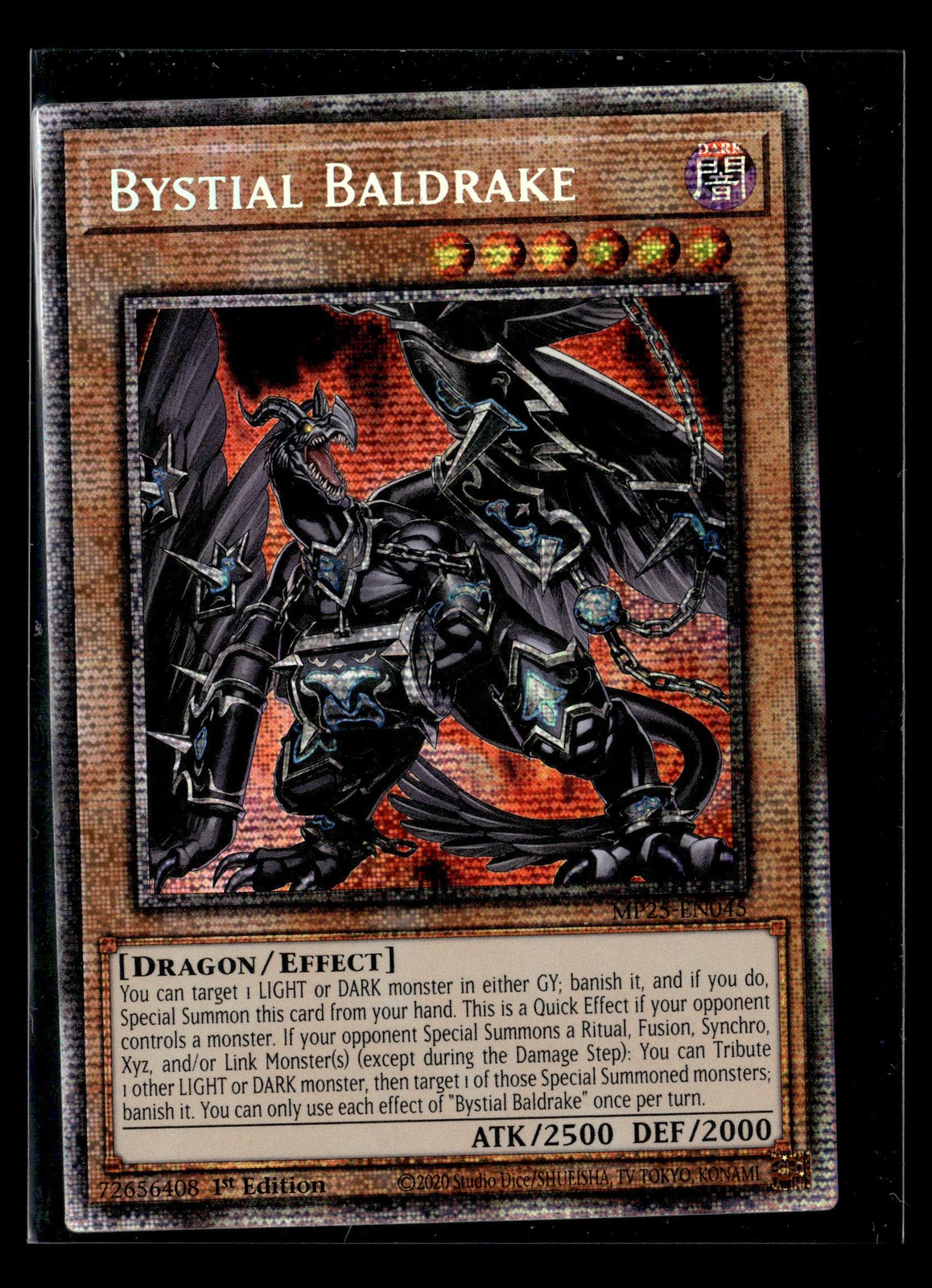 YuGiOh 2025 Mega-Pack #MP25-EN045 Bystial Baldrake YuGiOh 2025 Mega-Pack #MP25-EN045 Bystial Baldrake