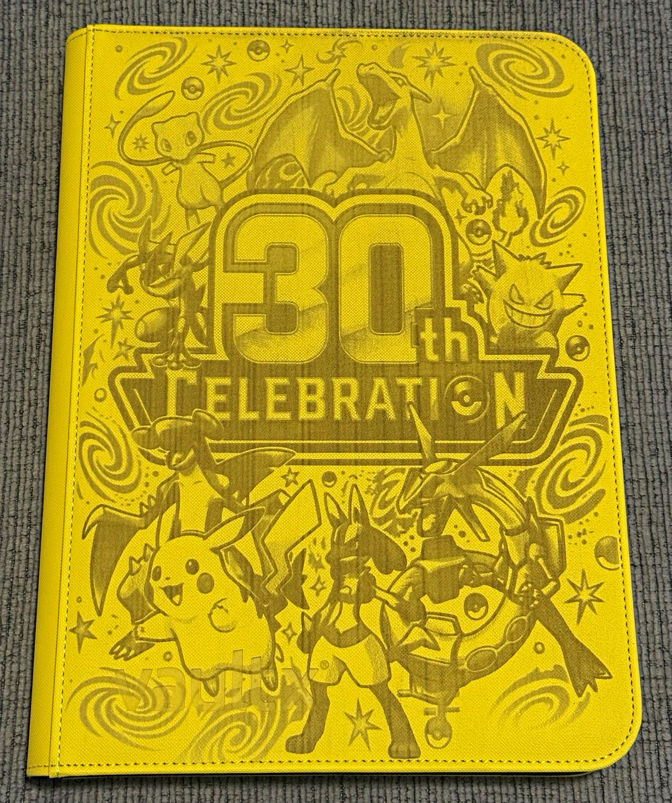 Vault X - Pokemon- 360 Card - 9 pocket Zip Binder - Yellow - 30th Celebration