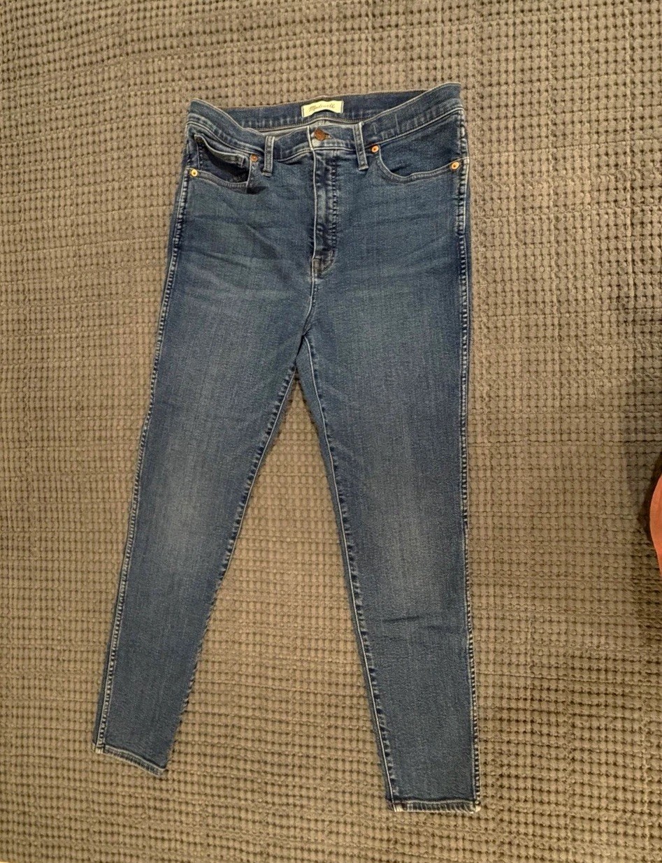 Madewell 10” Womens Skinny Jeans Size 30 Blue High Rise Stretch Denim