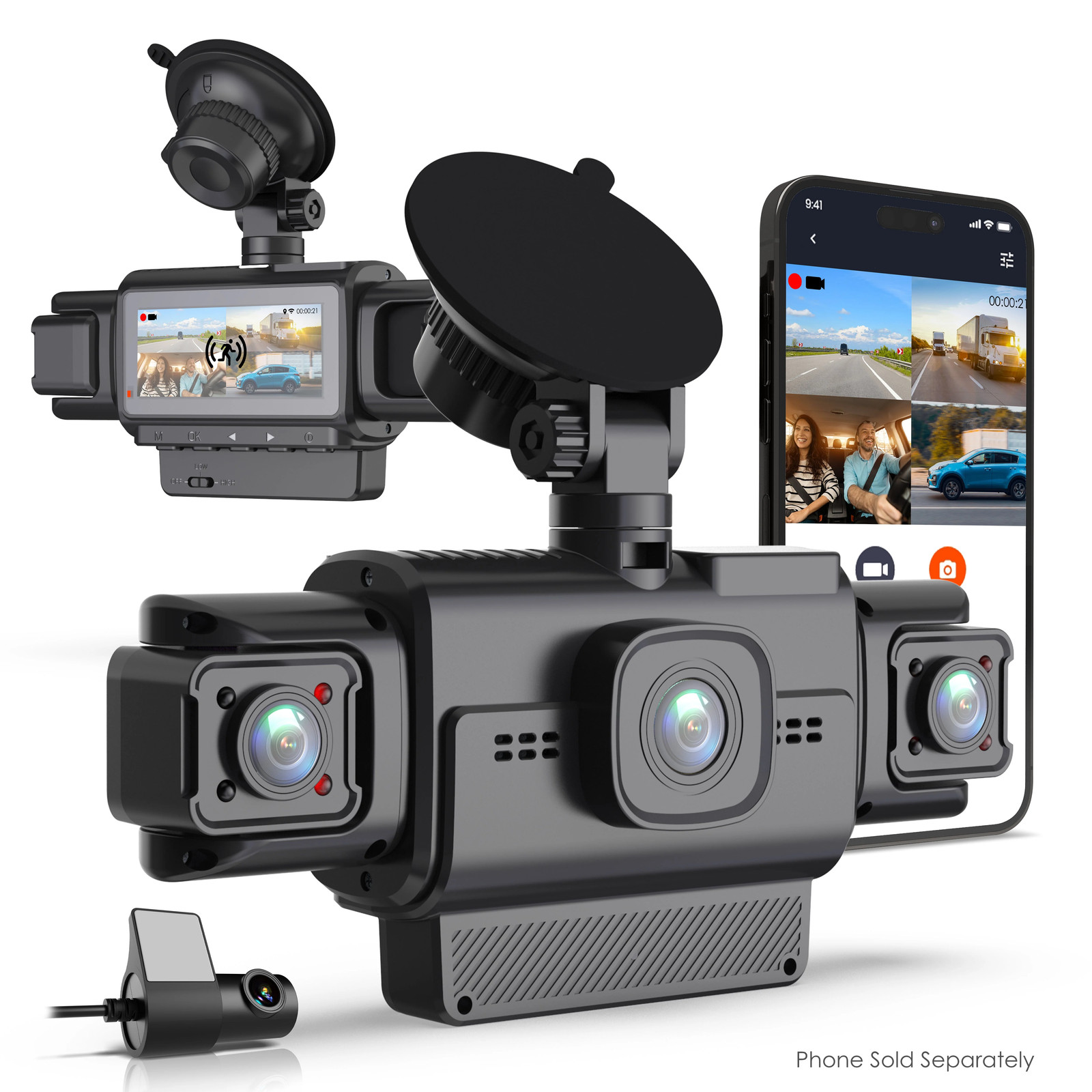 Rexing R4-RD 4-Channel Dash Cam | 1080p All-Around, 360° Monitor, Wi-Fi & GPS Rexing R4-RD 4-Channel Dash Cam | 1080p All-Around, 360° Monitor, Wi-Fi & GPS