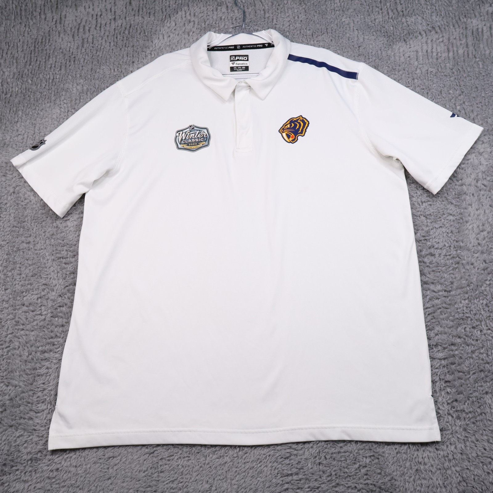 Nashville Predators 2020 Winter Classic Performance Polo 2XL White Stretch Snaps