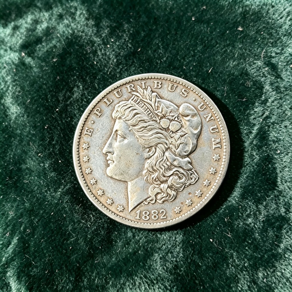 1882-CC Morgan Silver Dollar AU About Uncirculated Carson City Mint Coin 1882-CC Morgan Silver Dollar AU About Uncirculated Carson City Mint Coin