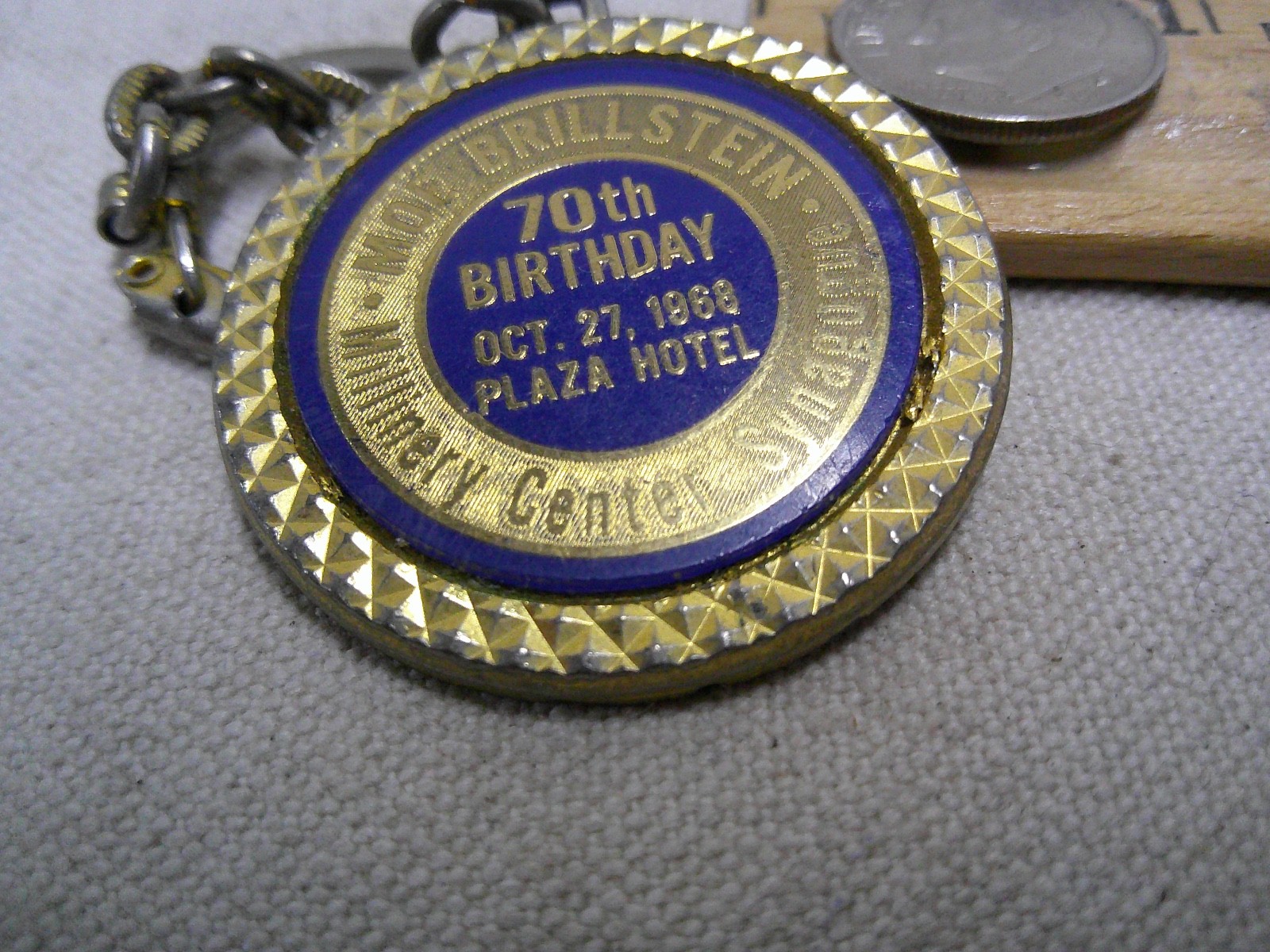 1968 Plaza Hotel NYC keychain moe brillstein party Vintage New York Hotel 1968 Plaza Hotel NYC keychain moe brillstein party Vintage New York Hotel