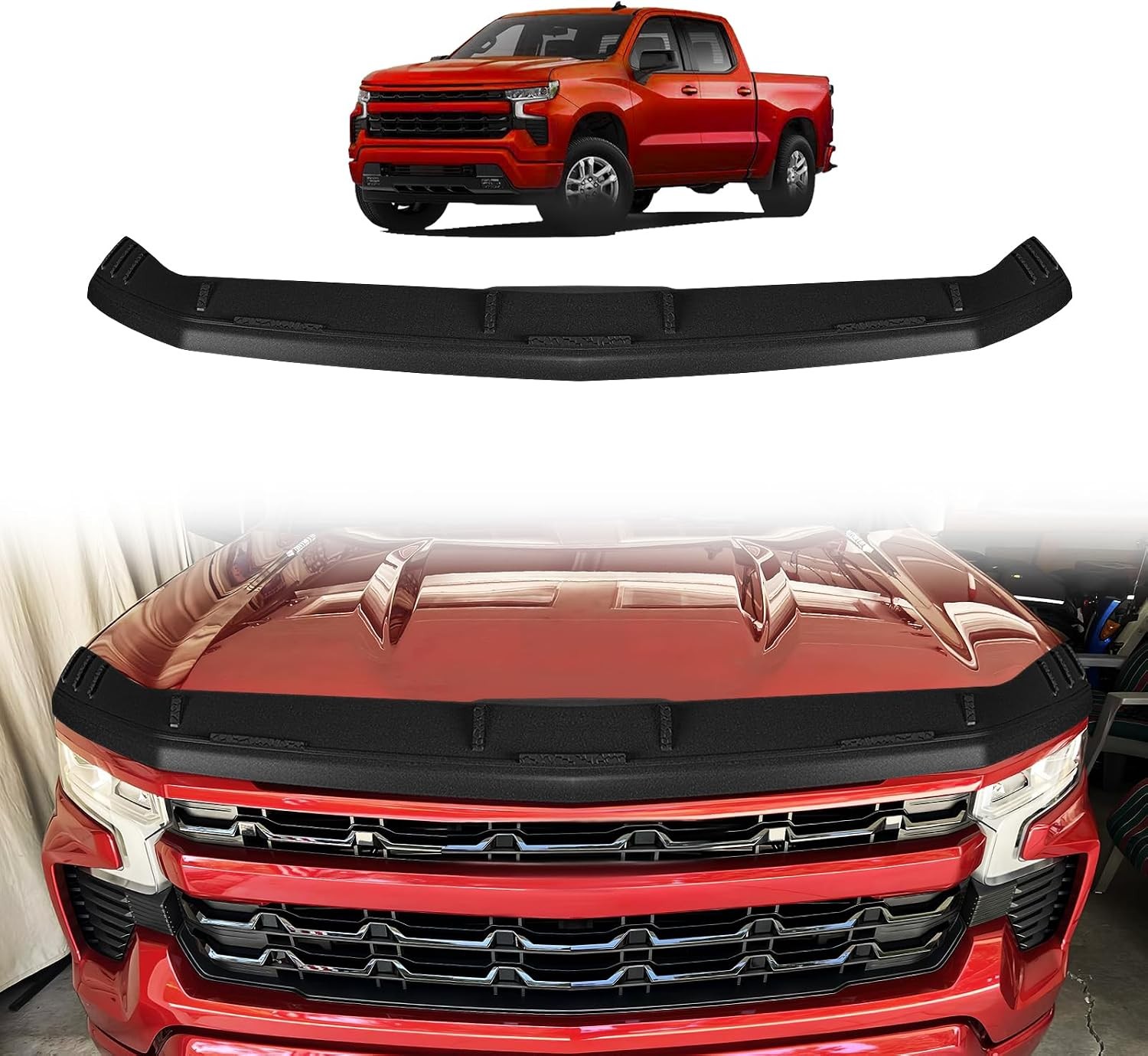 Hood Deflector Protector Compatible with 2019-2025 3) 2019-2026 Silverado 1500