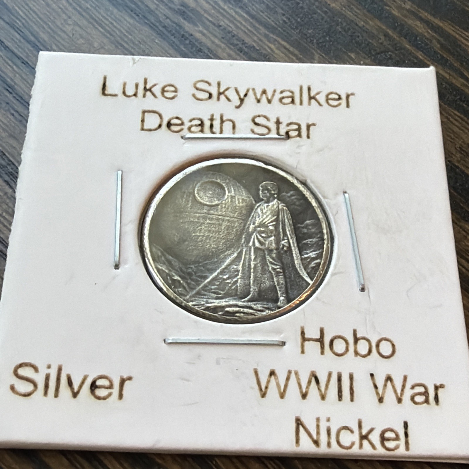 HOBO Luke Skywalker Death Star Made From A REAL WWII Silver War Nickel