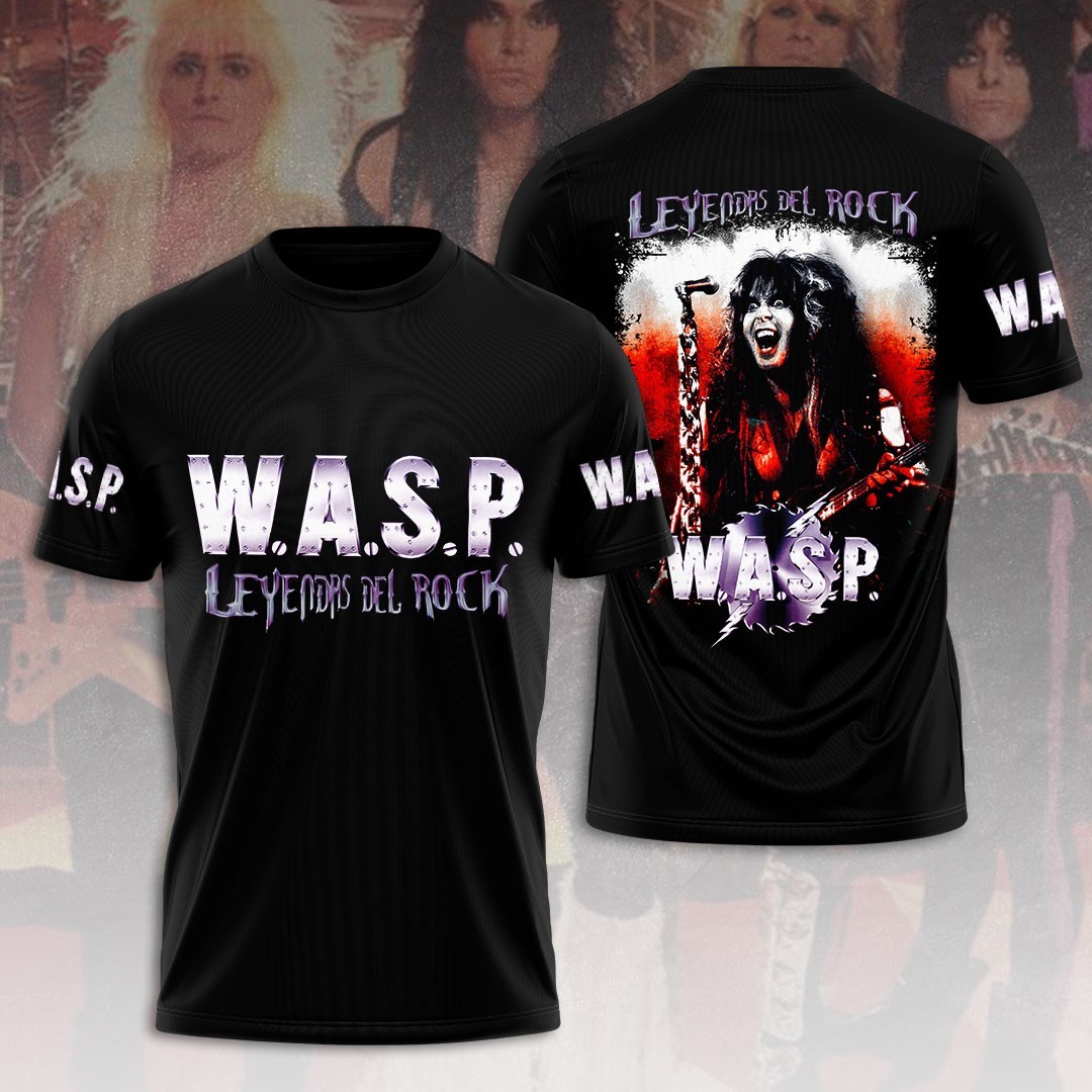 W.A.S.P. Band Leyendas del Rock 3D Shirt Unisex Concert S-5XL K171