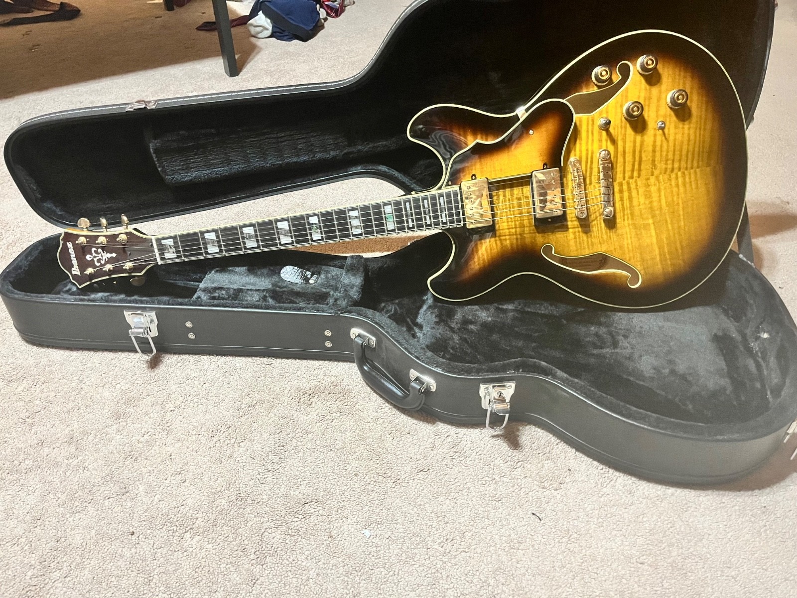 Ibanez Artstar AS153-AYS Semi-Hollow Electric Guitar - Antique Yellow Sunburst w Ibanez Artstar AS153-AYS Semi-Hollow Electric Guitar - Antique Yellow Sunburst w