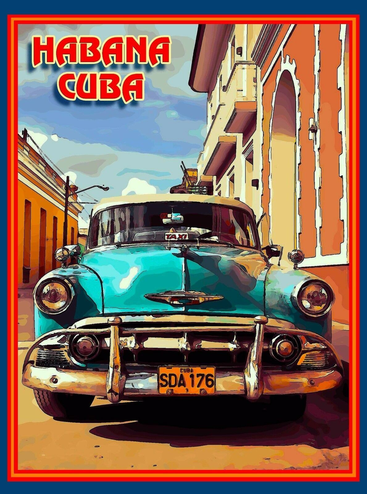 a146 Habana, Cuba Vintage Travel Poster Refrigerator Magnet