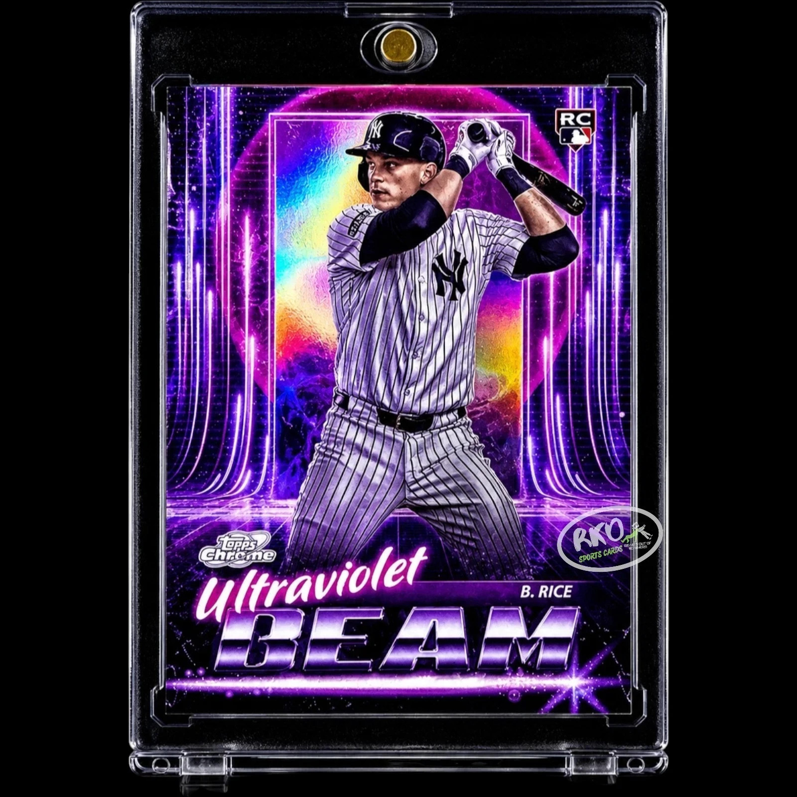 Ben Rice RARE ROOKIE NEON REFRACTOR CHROME INVESTMENT CARD TOPPS YANKEES RC MINT Ben Rice RARE ROOKIE NEON REFRACTOR CHROME INVESTMENT CARD TOPPS YANKEES RC MINT