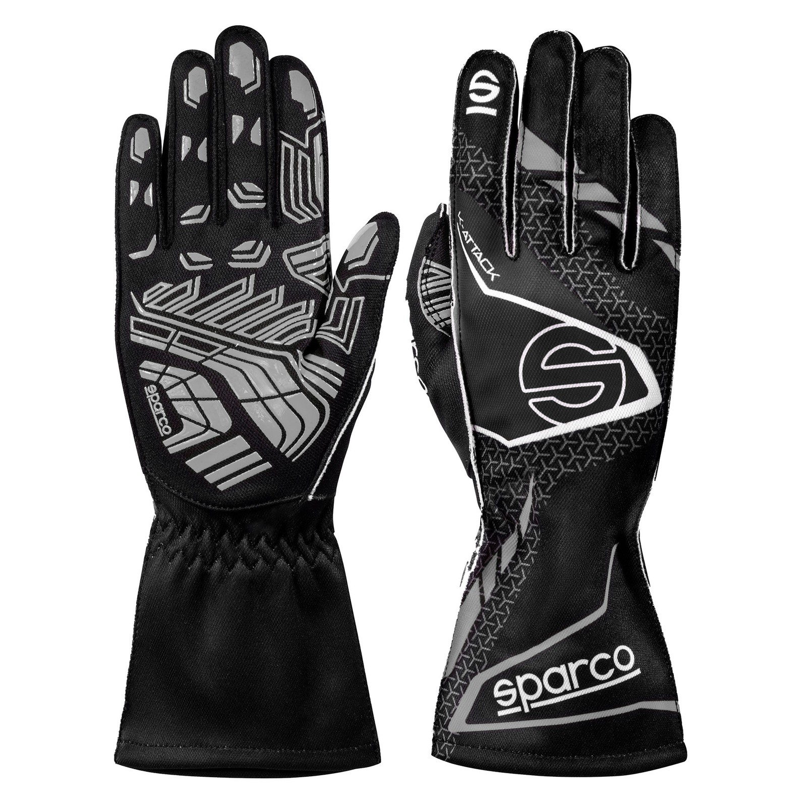 2026 Sparco K-ATTACK Karting Gloves 4 Colours with Silicone Palms Go-Kart Racing