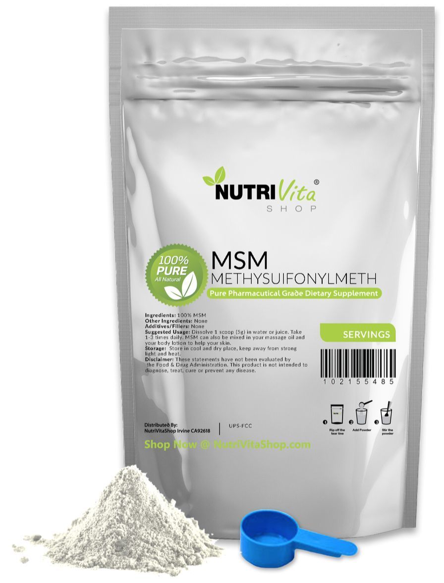2X 500g (2.2 lb 1000g) 100% PURE MSM POWDER JOINT PAIN & ARTHRITIS RELIEF USP