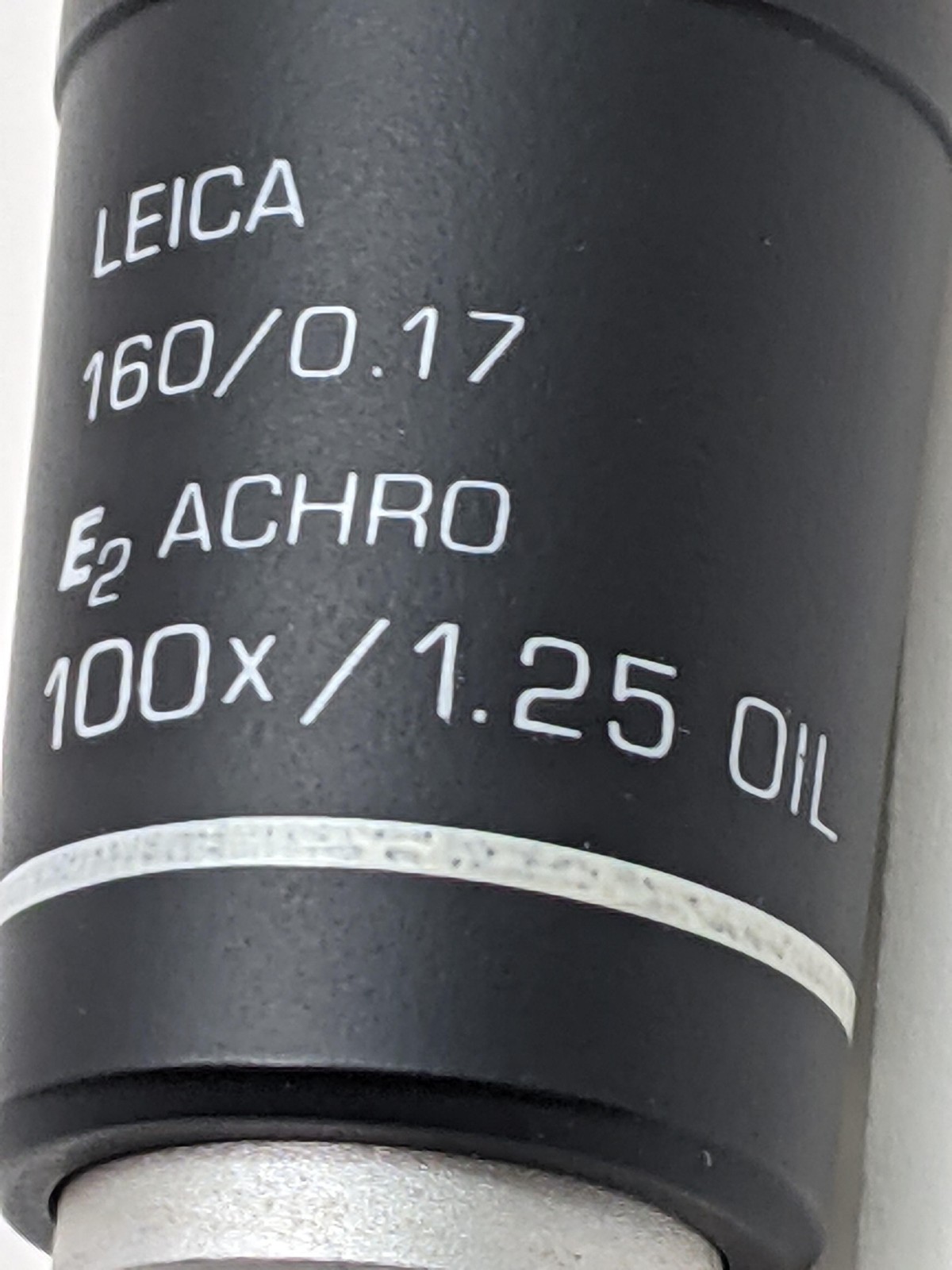 LEICA E2 ACHRO 100X/1.25 OIL Objective 160/0.17 RMS