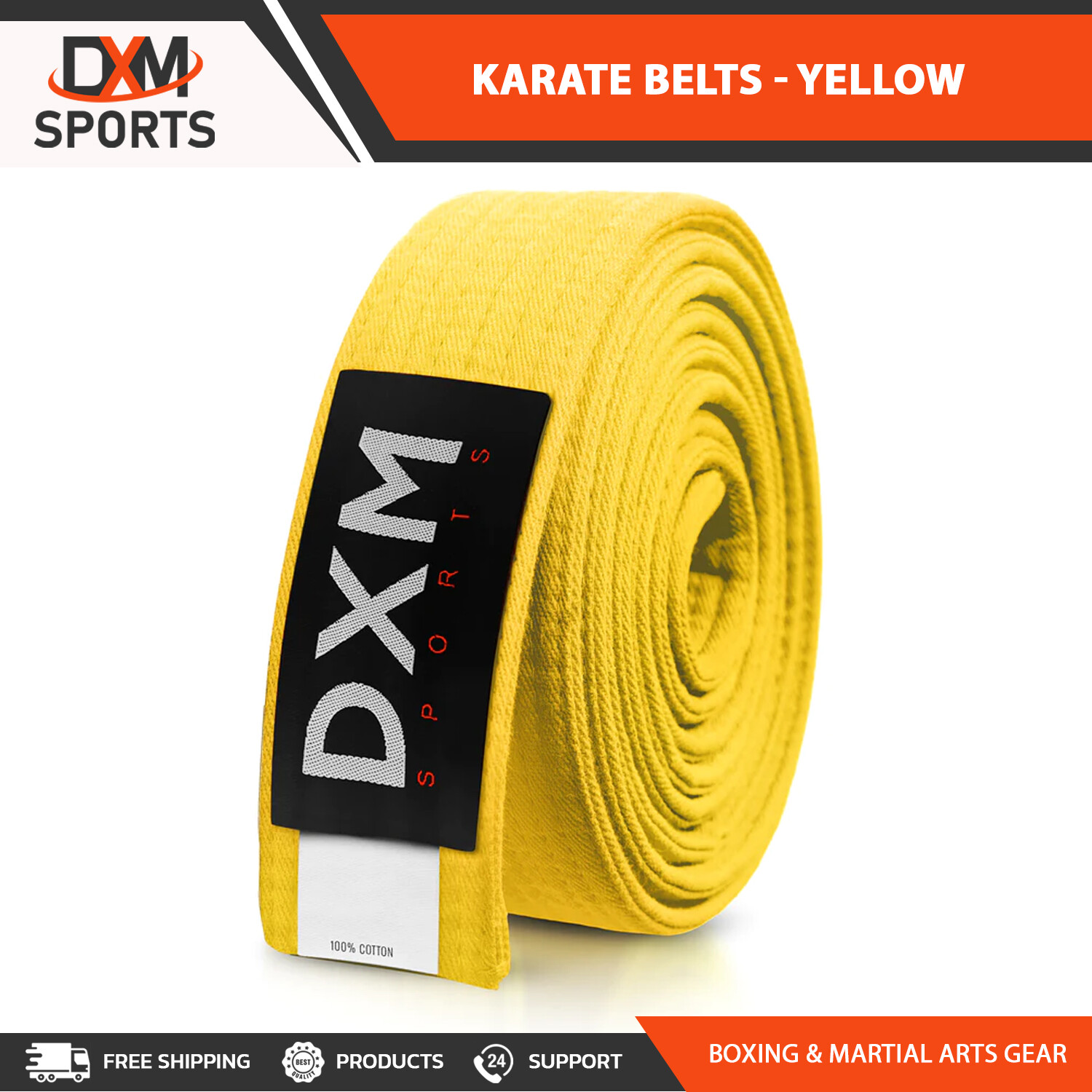 DXM Sports Taekwondo Karate Belt Martial Arts Uniform Ranking Belts Kids Adult