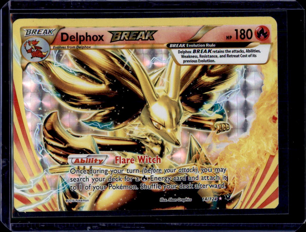 Delphox BREAK 14/124 BREAK Fates Collide Pokemon Holo Lightly Played