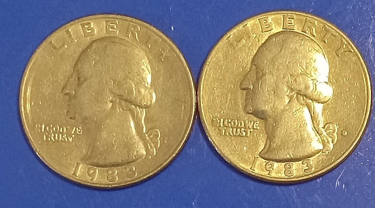 1983 P & D Washington SET QUARTERS LOW MINTAGE KEY DATES 